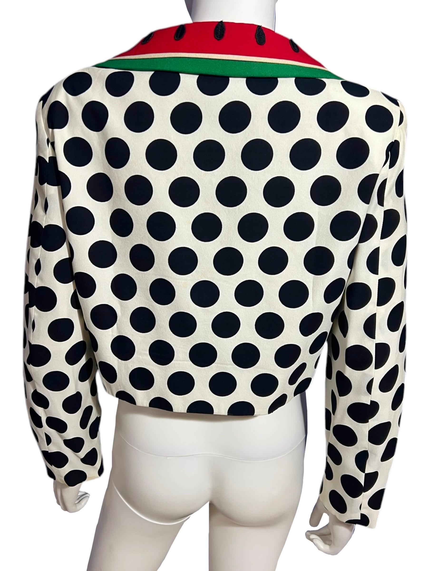 Moschino Cheap & Chic Vintage Fruit Polka Dot Jacket as seen on The Nanny For Sale 2