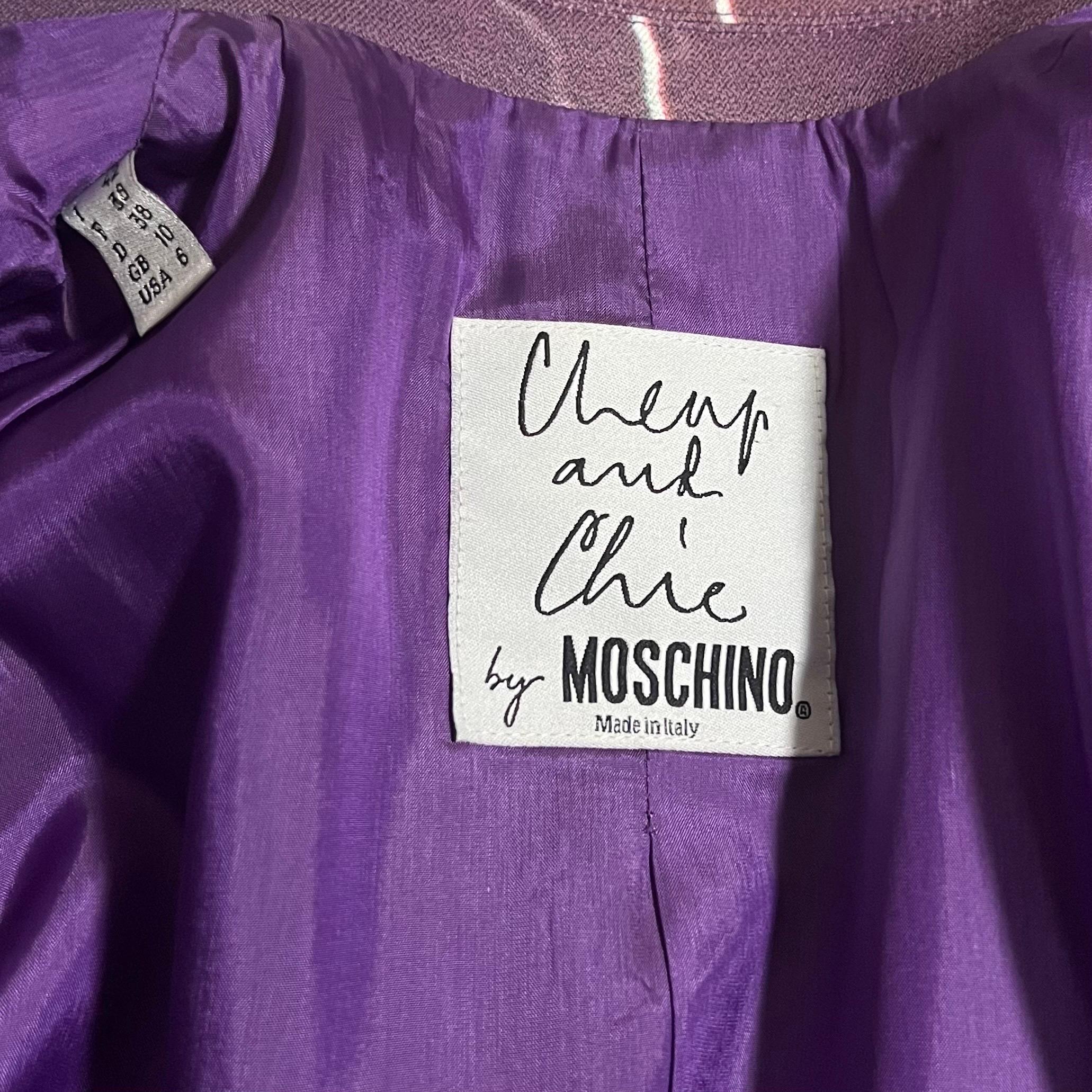 Moschino Cheap & Chic Vintage Lightning Energy Blazer For Sale 2