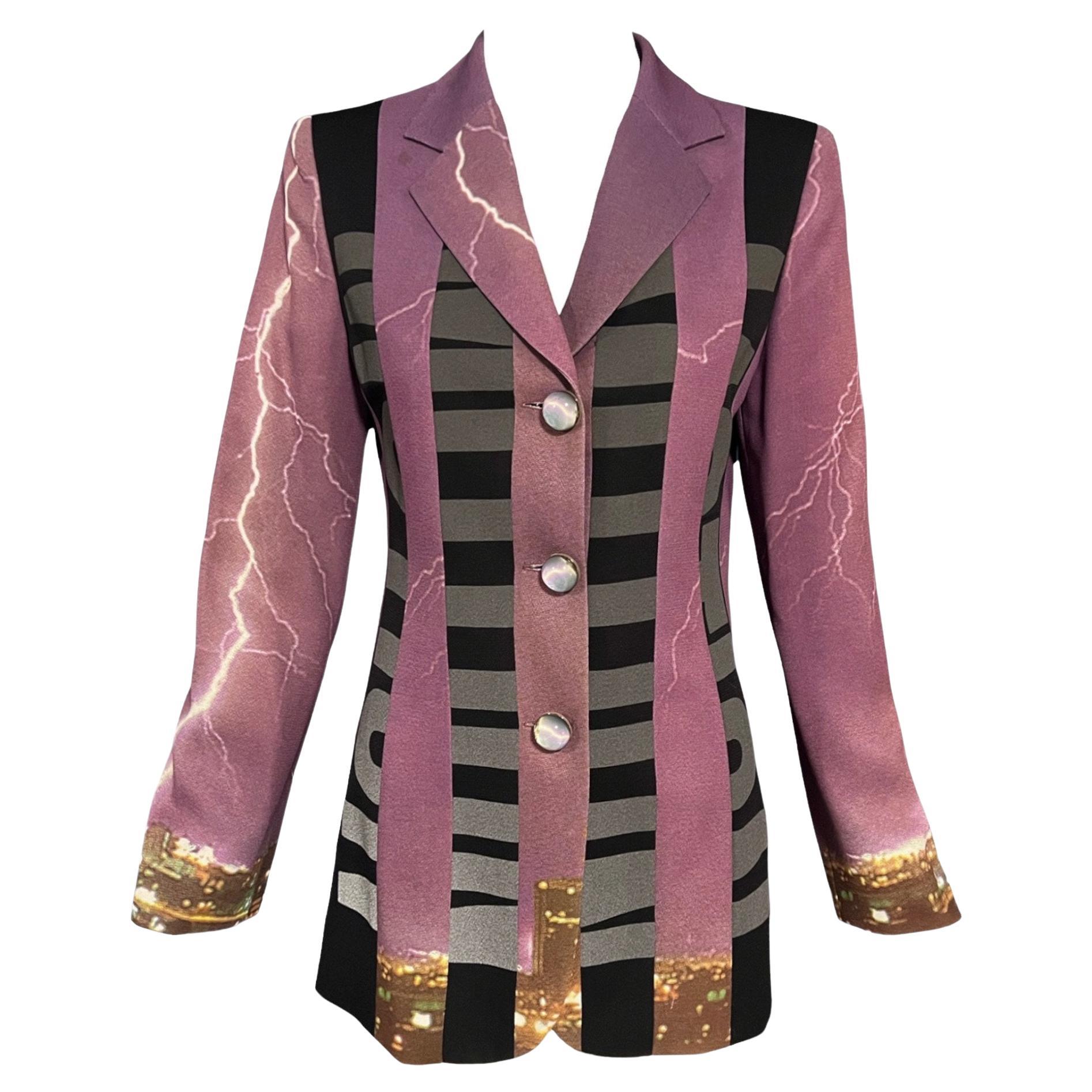 Moschino Cheap & Chic Vintage Lightning Energy Blazer For Sale