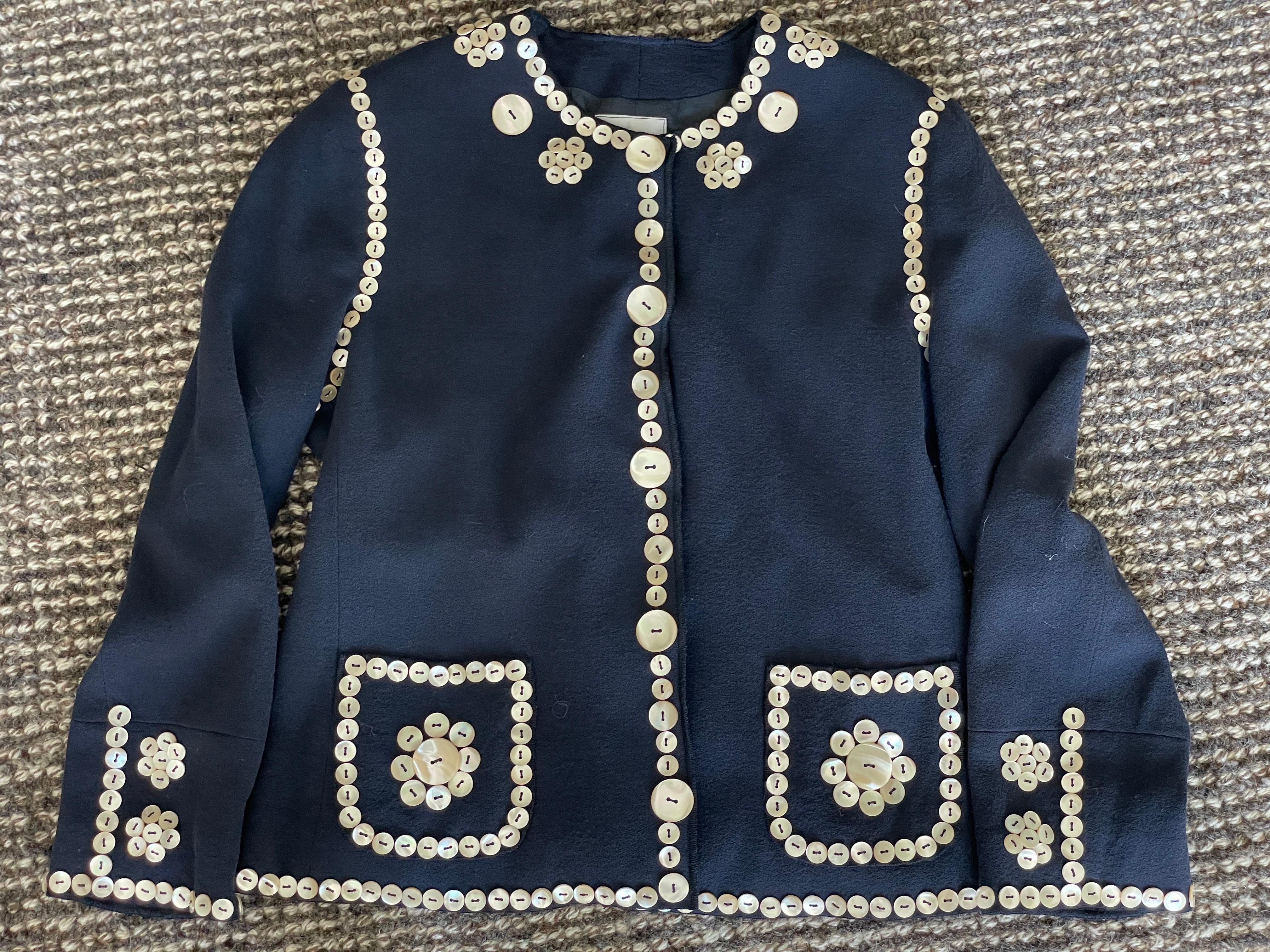 pearl embellished jacket
