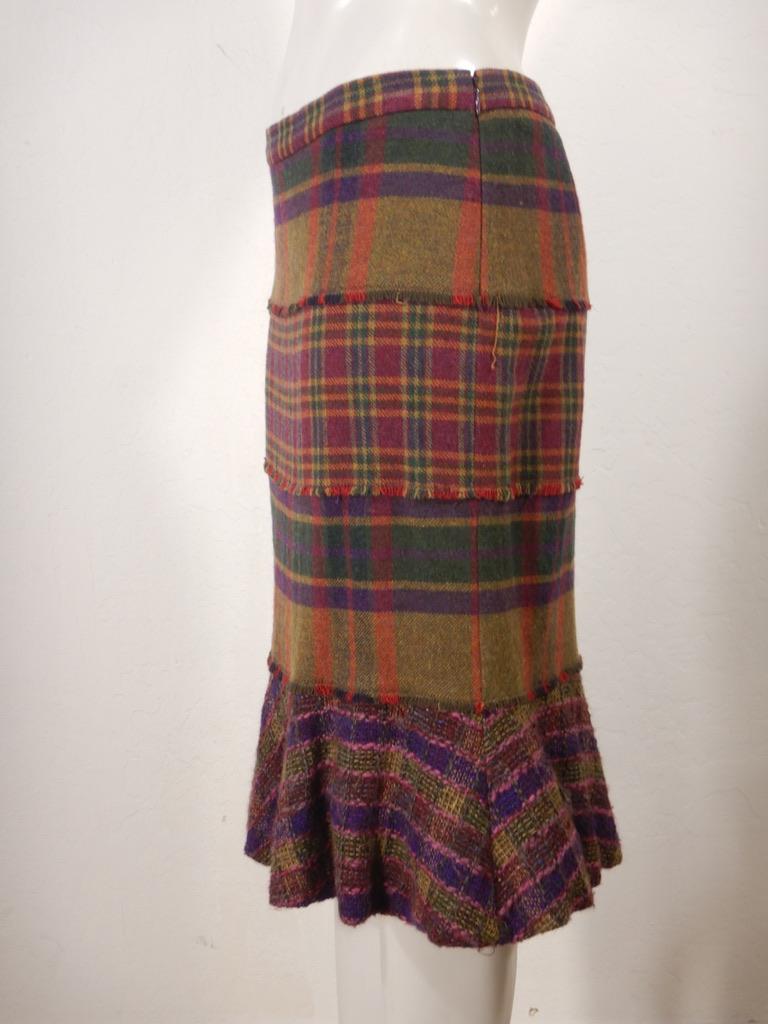 Moschino Cheap and Chic - Vestito con giacca e gonna a quadri vintage in vendita 3