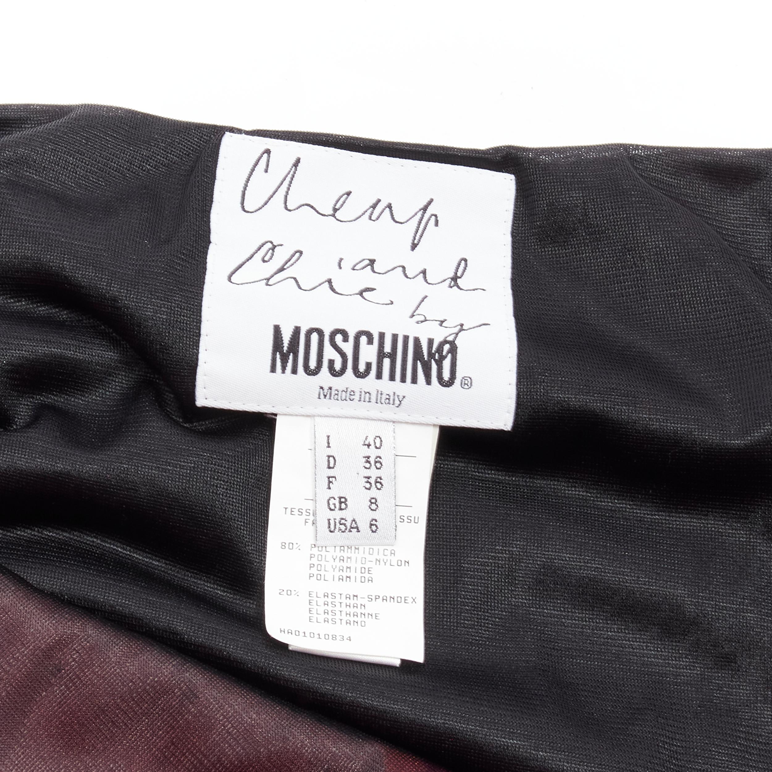 MOSCHINO CHEAP CHIC Vintage Regenbogen Farbblock Patchwork Minirock IT40 S im Angebot 3