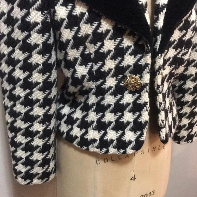 Black Moschino Cheap Chic Wool Question Mark Jacket For Sale