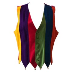 Moschino Cheap Chic Chaleco de lana Campanas arco iris