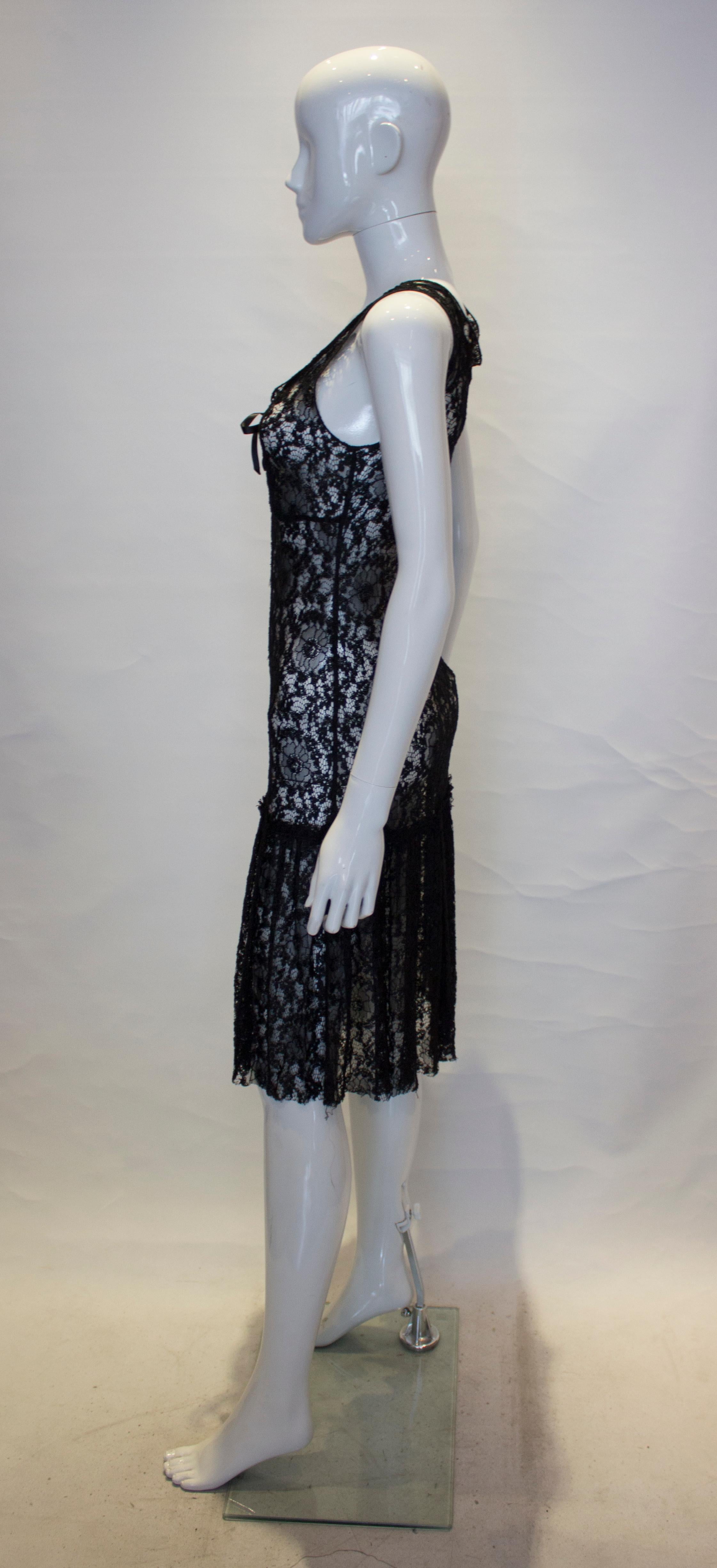 Women's Moschino Cheap n Chic Black Lace Dress For Sale