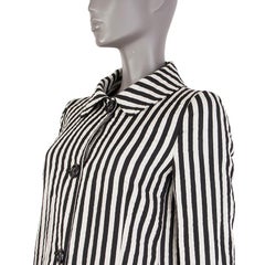 MOSCHINO CHEAP&CHIC black & white STRIPED Coat Jacket 42 M
