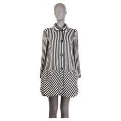 MOSCHINO CHEAP&CHIC black & white STRIPED Coat Jacket 42 M