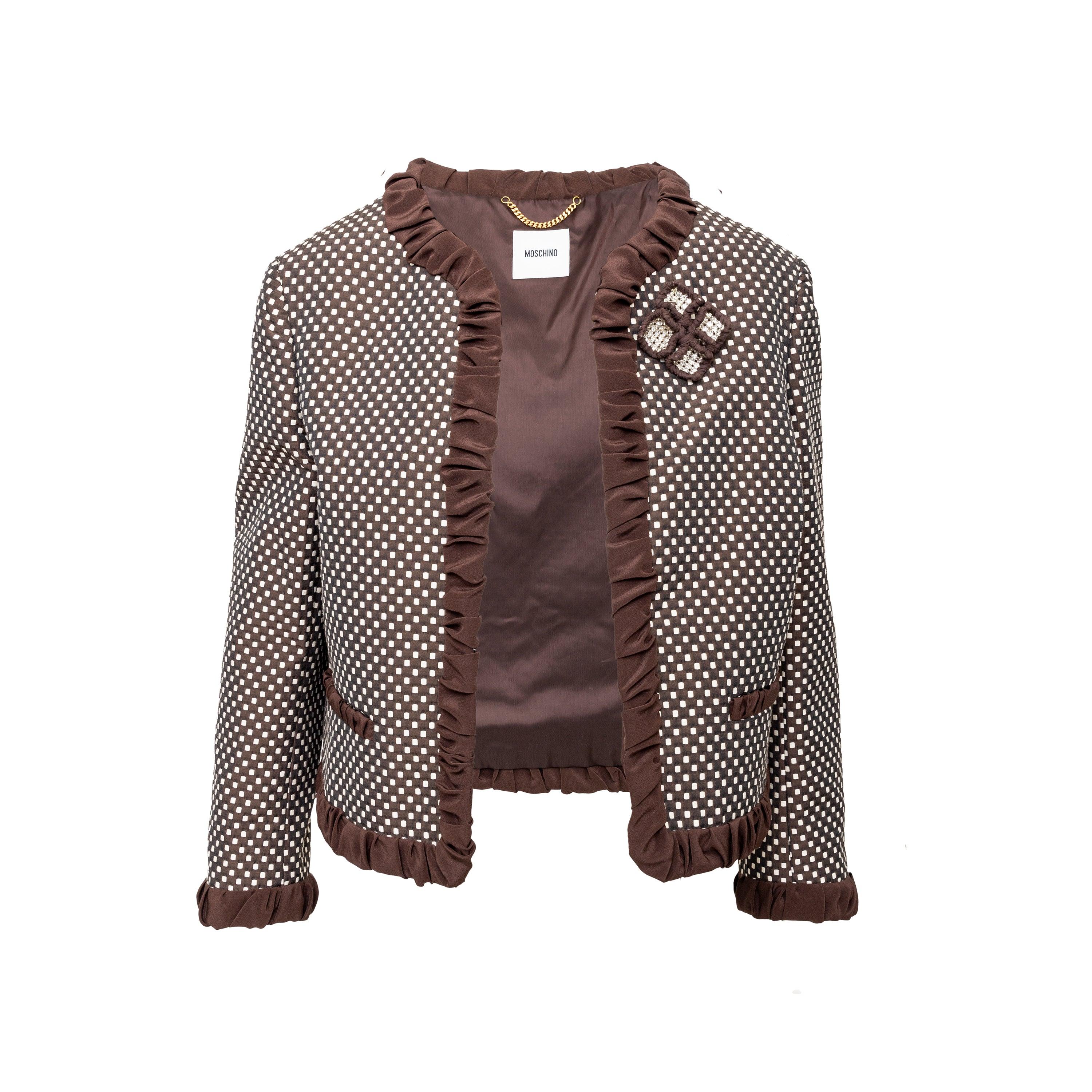 Donna Set abito e giacca a scacchi Moschino - Anni '10 in vendita