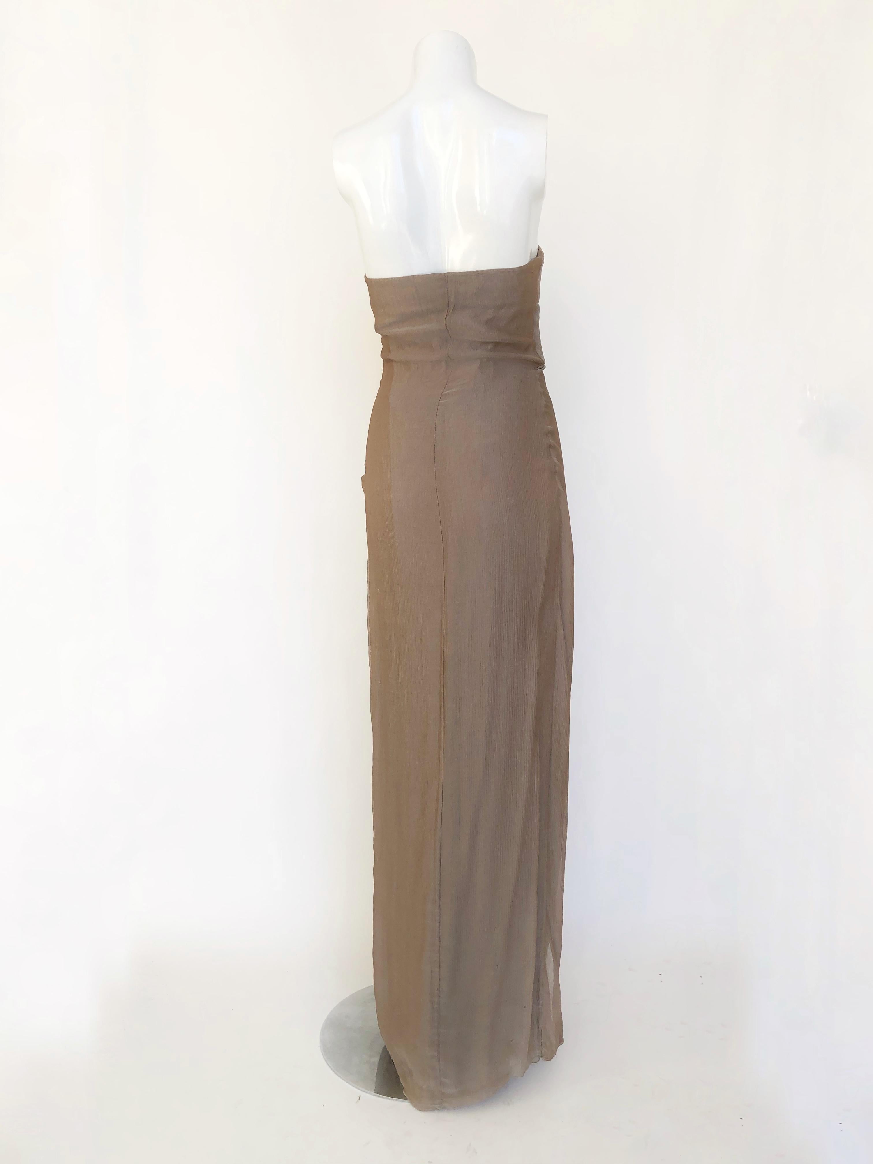 MOSCHINO chiffon gown In Good Condition For Sale In New York, NY