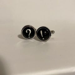 Moschino Chrome Plastic Cuff Links ?!