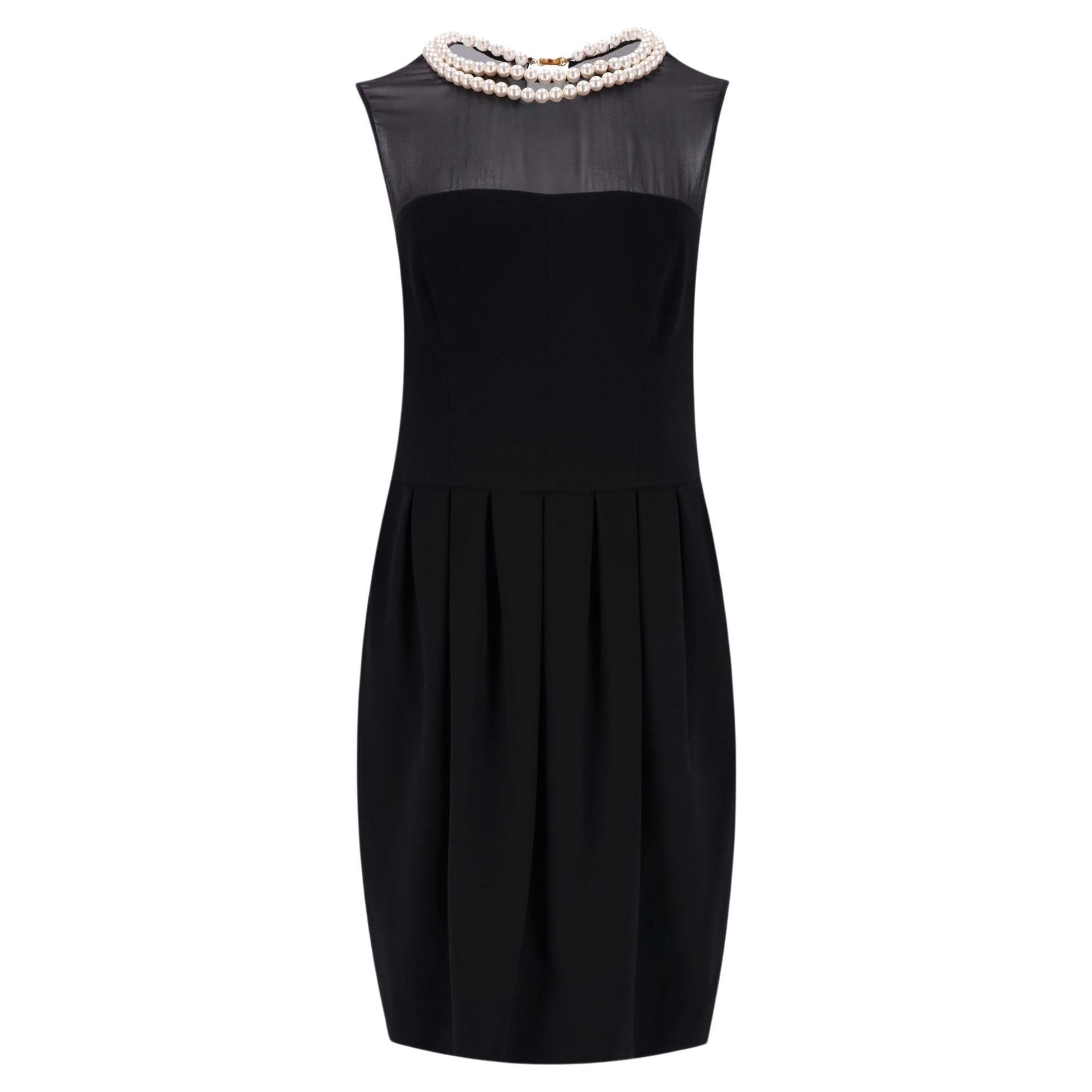 Moschino Cocktail Dress With Pearl Trimmed Neckline