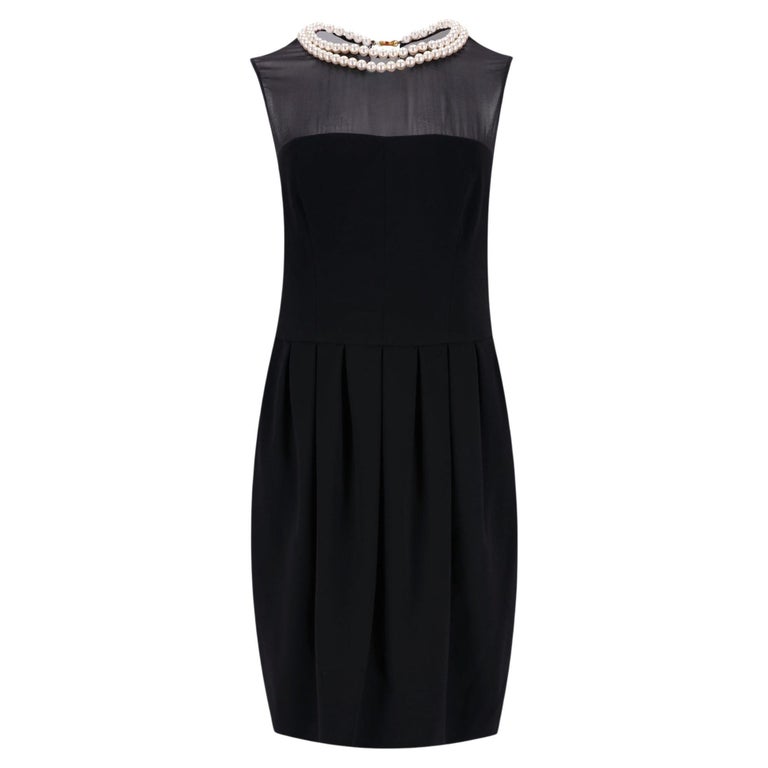 Moschino Cocktail Dress With Pearl Trimmed Neckline at 1stDibs