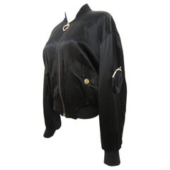 Retro Moschino Coin Purse Black Bomber Jacket c. 1990–1991