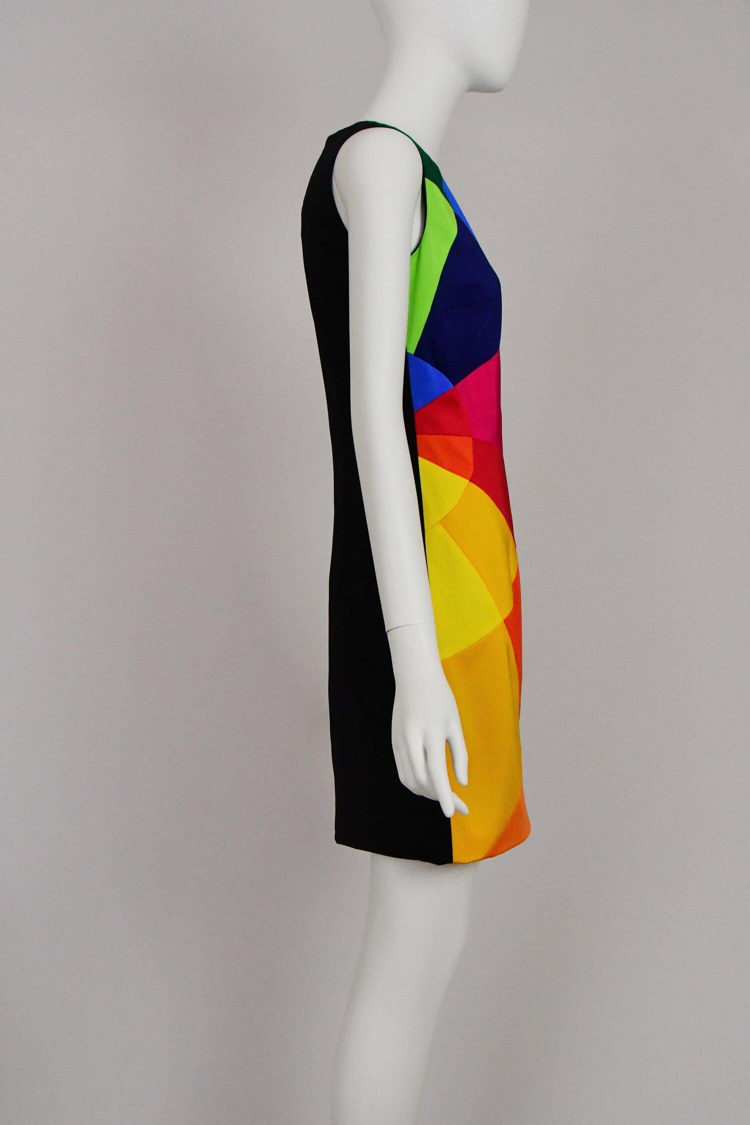 Moschino Colour Block Rainbow Fran Drescher Nanny Series Couture Medium Dress For Sale 1