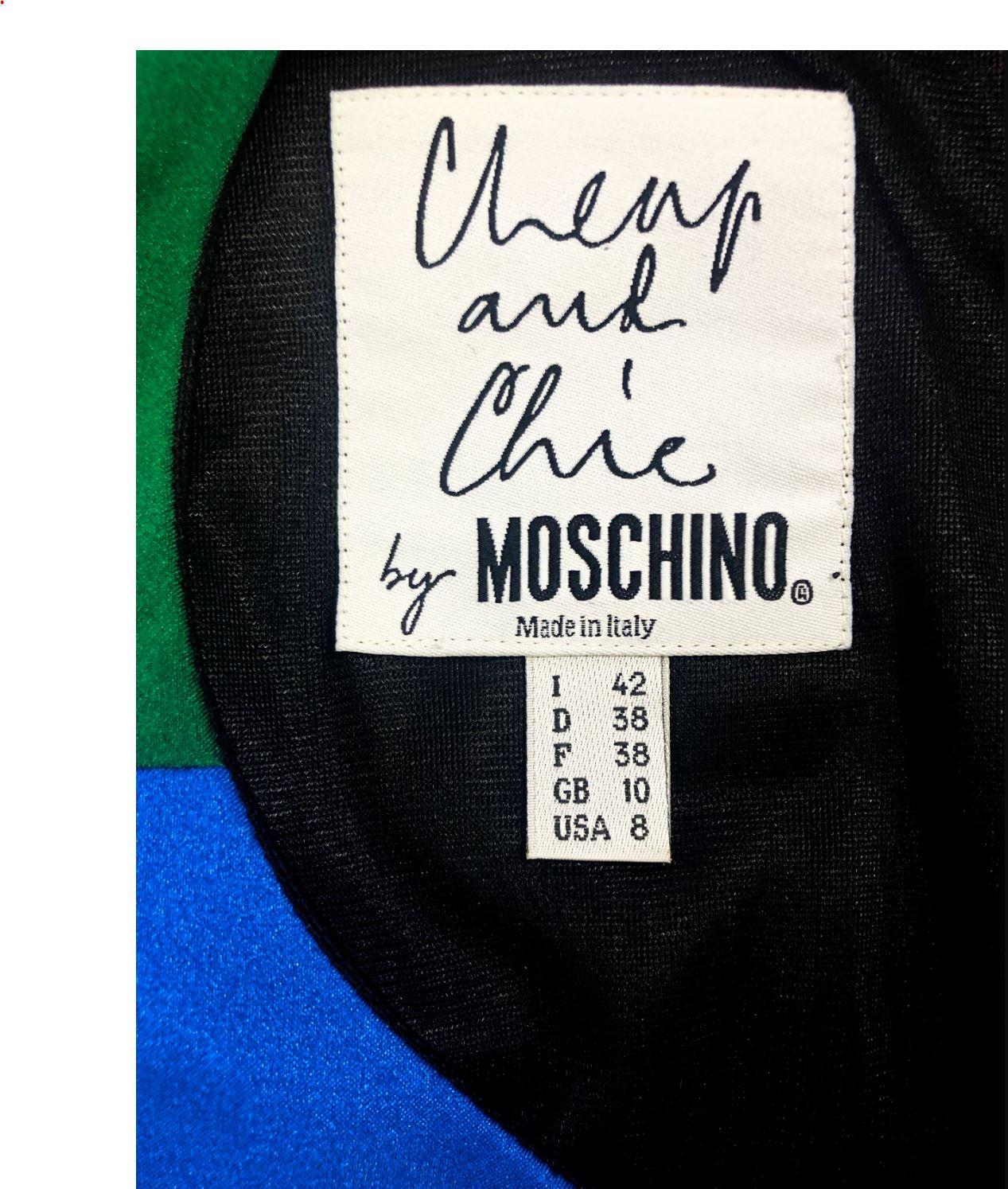 Moschino Colour Block Rainbow Fran Drescher Nanny Series Couture Medium Dress For Sale 2
