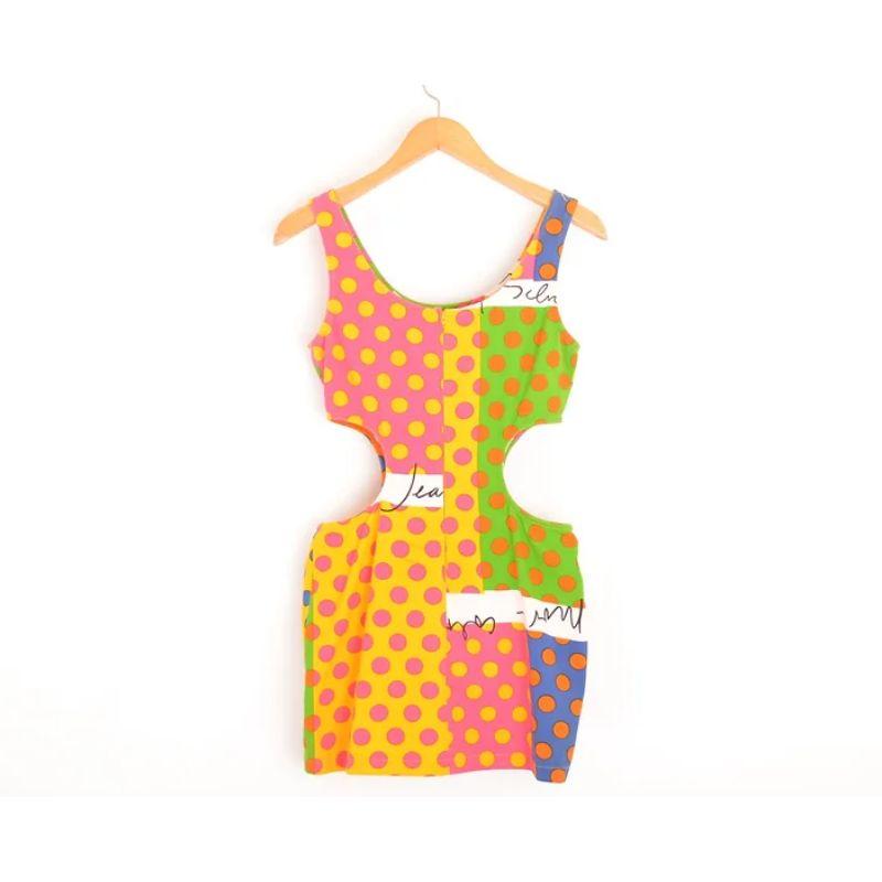 Moschino Colourful Polka Dot Cut Out Dress 1