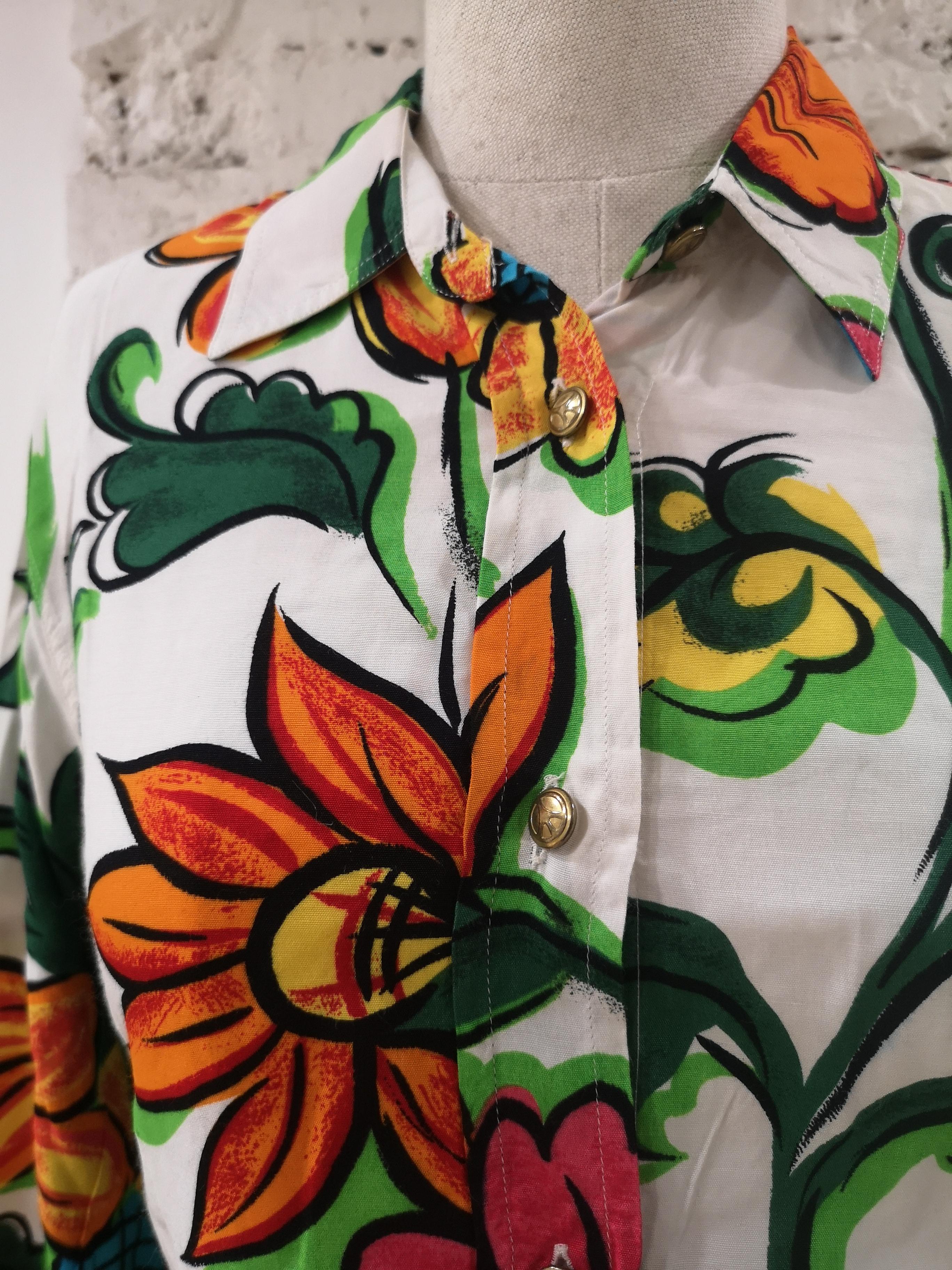 Women's Moschino cotton flowers shirt