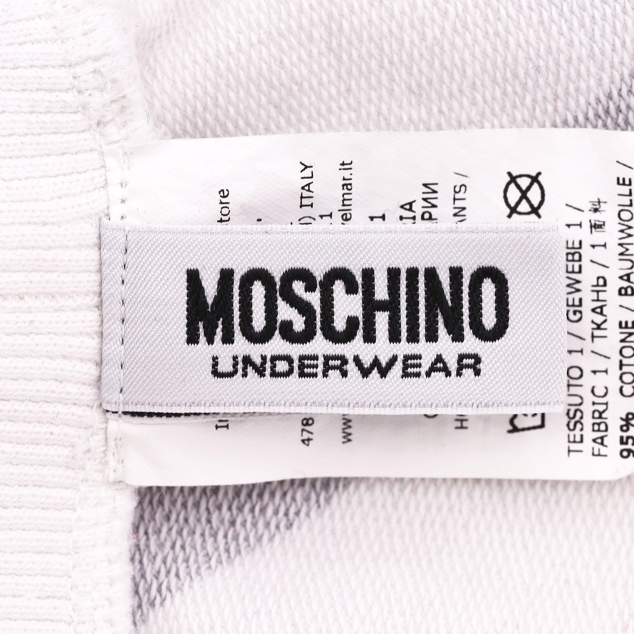 Moschino Cotton Shorts With All-Over Logo Print For Sale 1