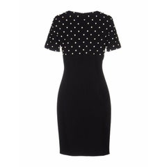 Moschino Coutur Jeremy Scott Barbie Crystal Diamonds Black Crepe Dress 42 IT