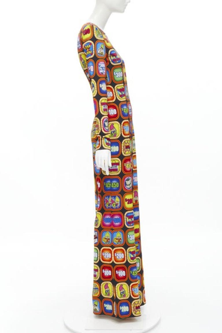 MOSCHINO Couture! 2019 Runway Good Luck Trolls Gameshow maxi gown  IT38 XS In Excellent Condition In Hong Kong, NT