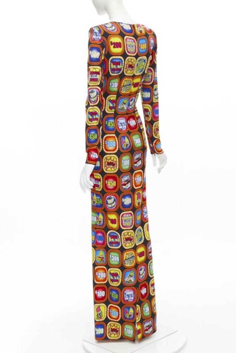 MOSCHINO Couture! 2019 Runway Good Luck Trolls Gameshow maxi gown  IT38 XS 1