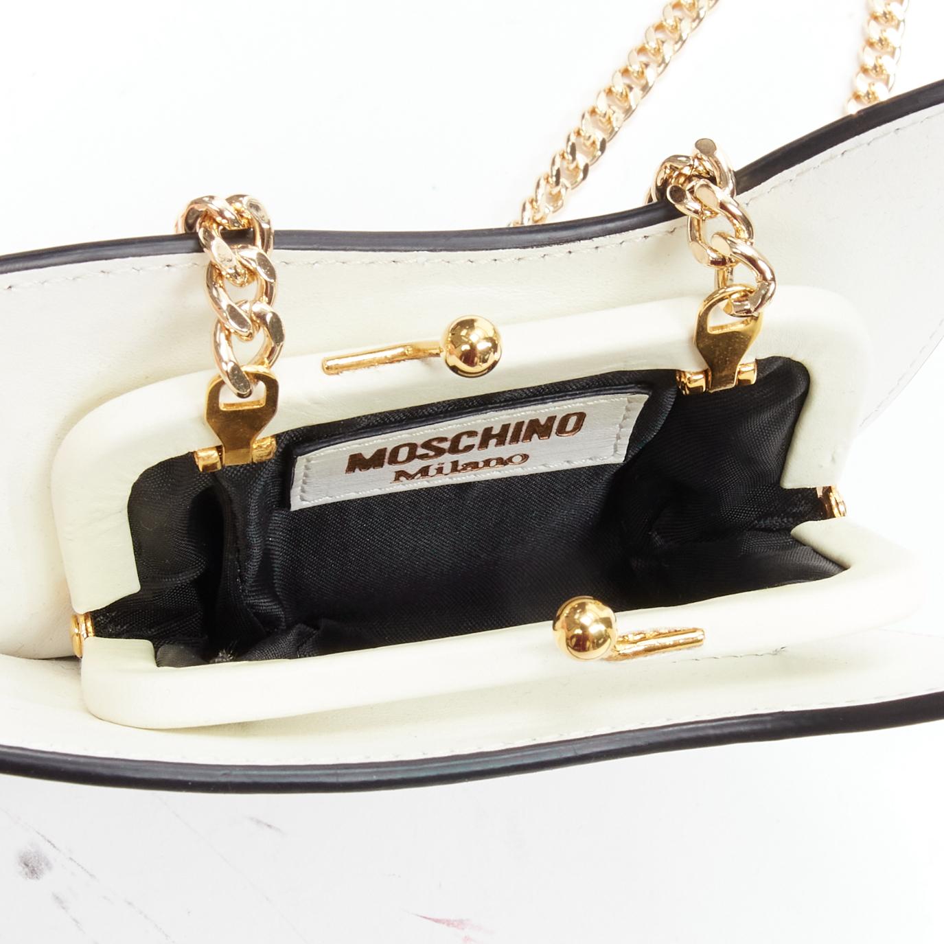 MOSCHINO COUTURE 2020 Runway Picasso Dove illustration leather crossbody bag 2