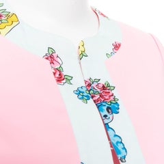 MOSCHINO COUTURE! 2022 Runway Calico Animals floral trim bolero jacket IT38 XS