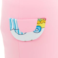 MOSCHINO COUTURE! 2022 Runway Calico Animals trim mini skirt IT38 XS