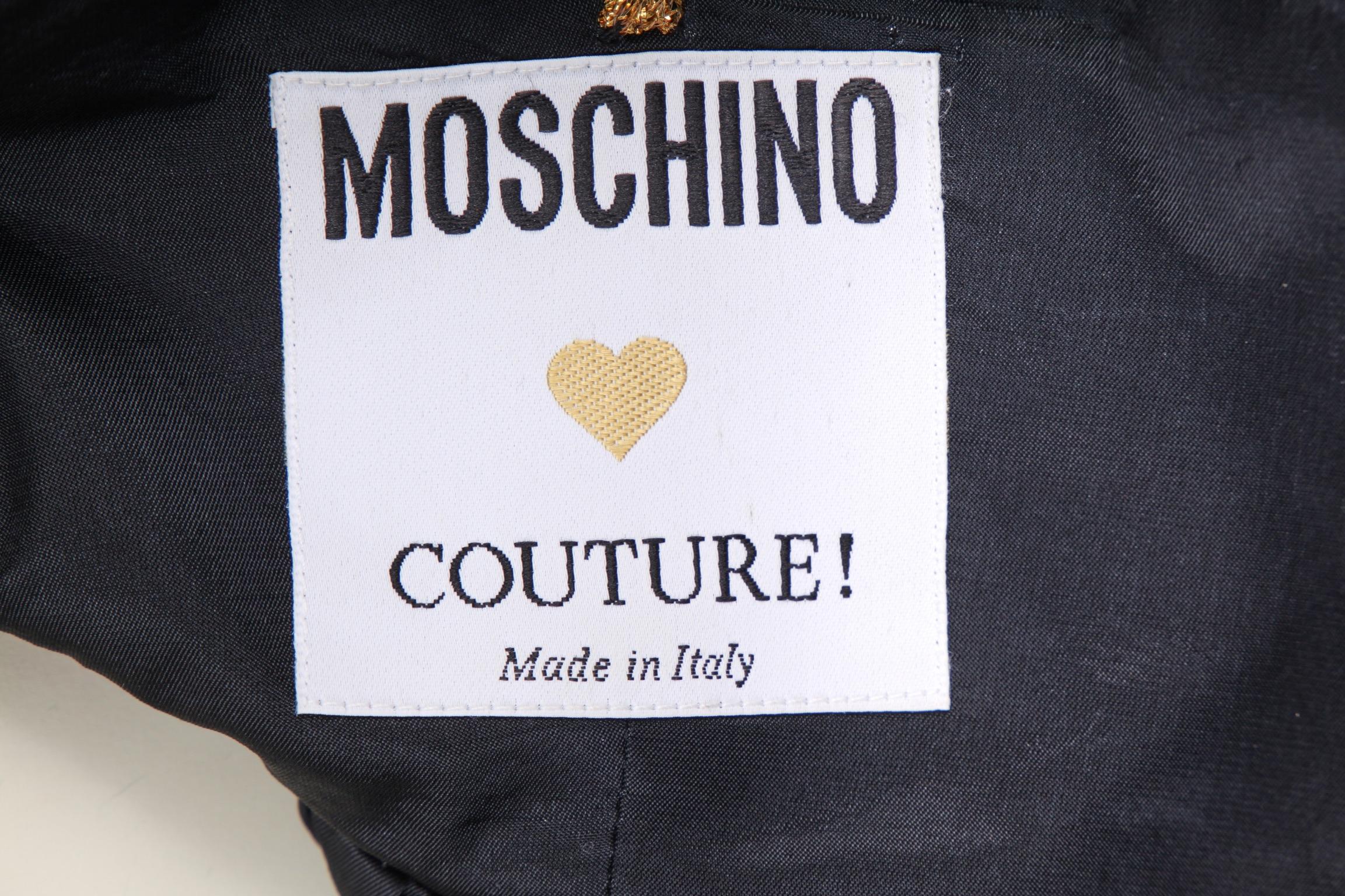 Moschino Couture 80s Gladiator Velvet Cocktail Dress For Sale 2