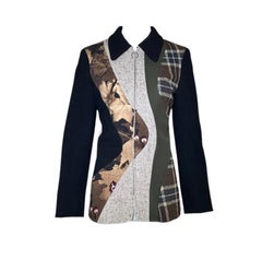 Moschino Couture Herbst-Motiv Angora-Mischung genähte Jacke