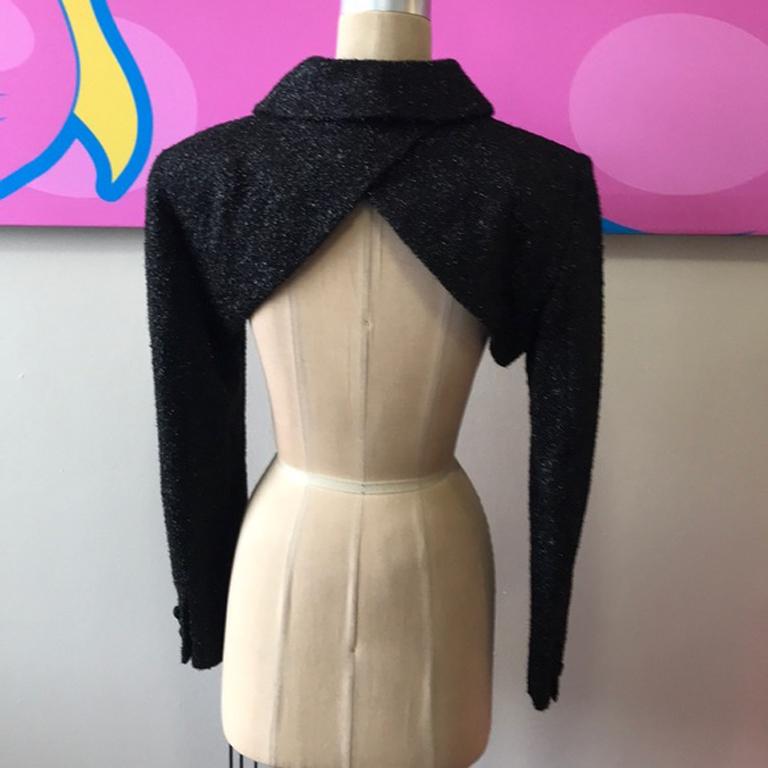Moschino Couture Black Bolero Cropped Jacket For Sale 1