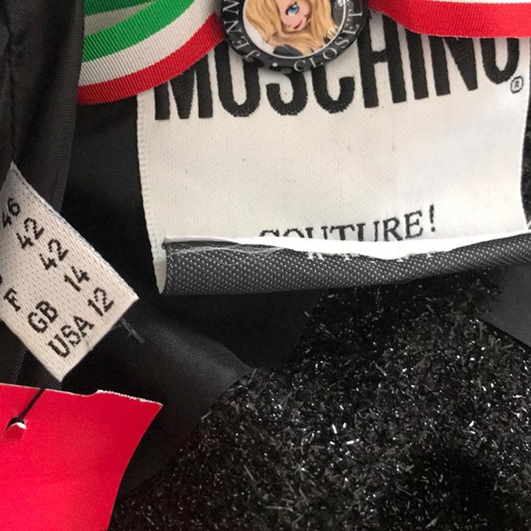 Moschino Couture Black Bolero Cropped Jacket For Sale 4