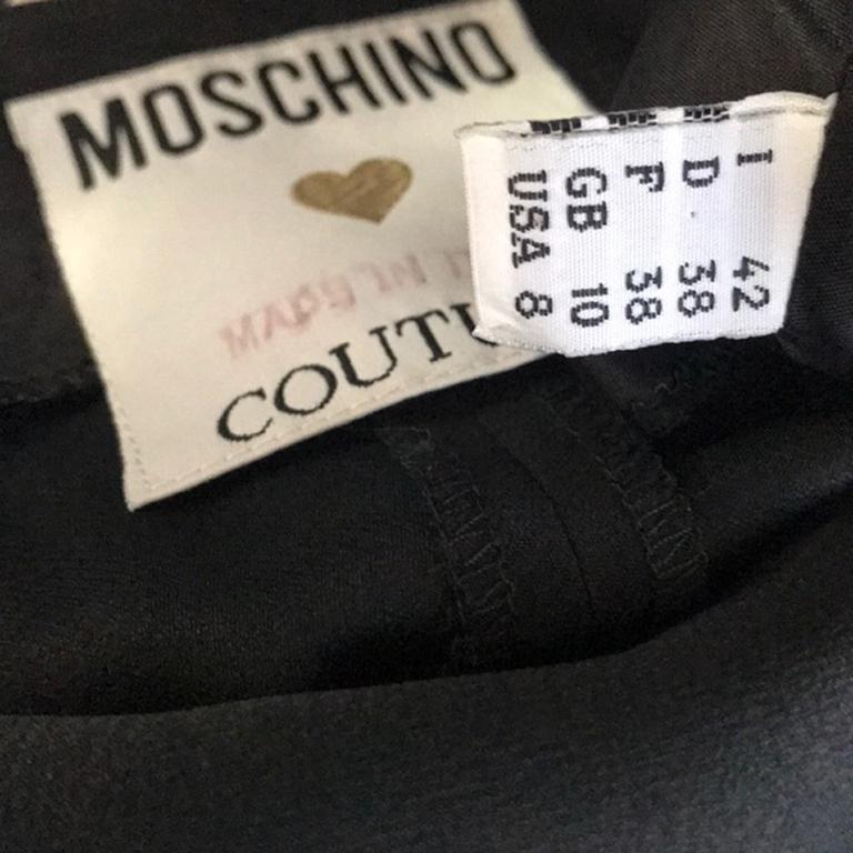 Moschino Couture Black Cut Out Heart Top For Sale 4