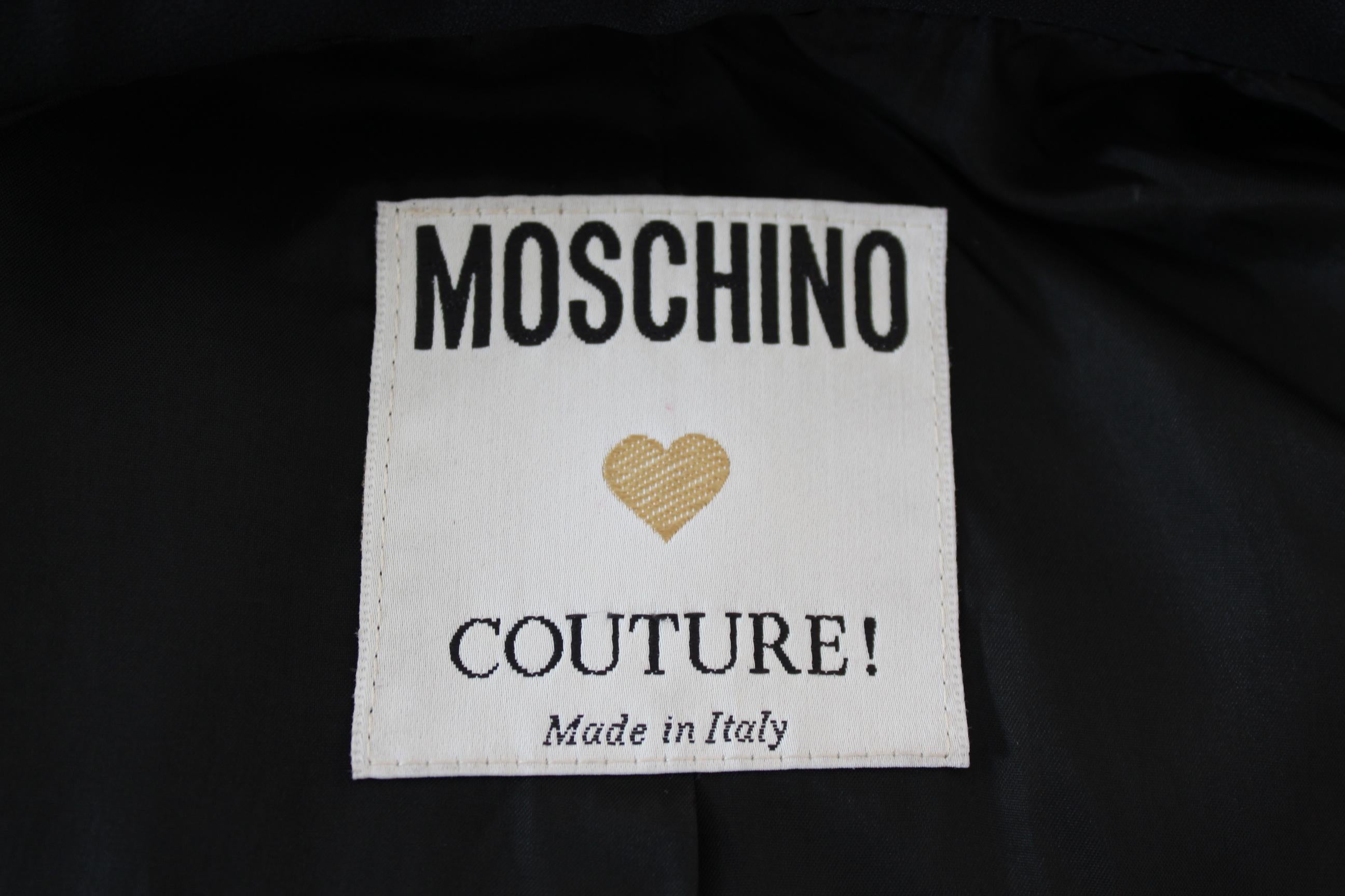 Moschino Couture Black Fringe Country Western Jacket 1980s 2