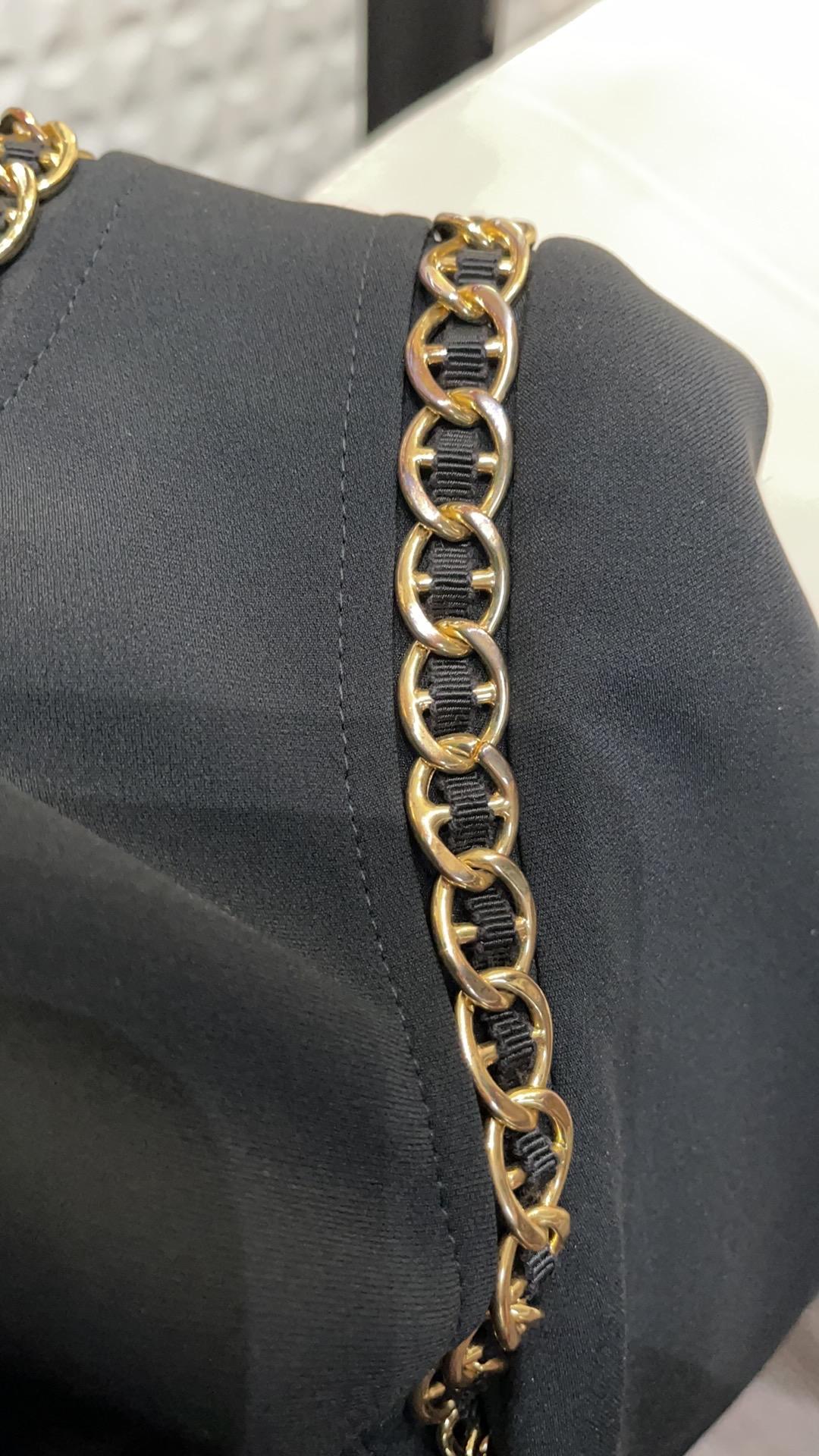 Moschino Couture Black Gold Chain Charm Jacket For Sale 6