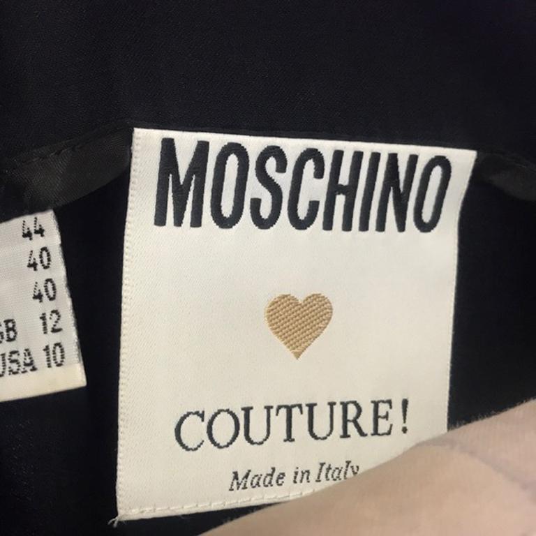 Moschino Couture Black Gold Whistle Top For Sale 6