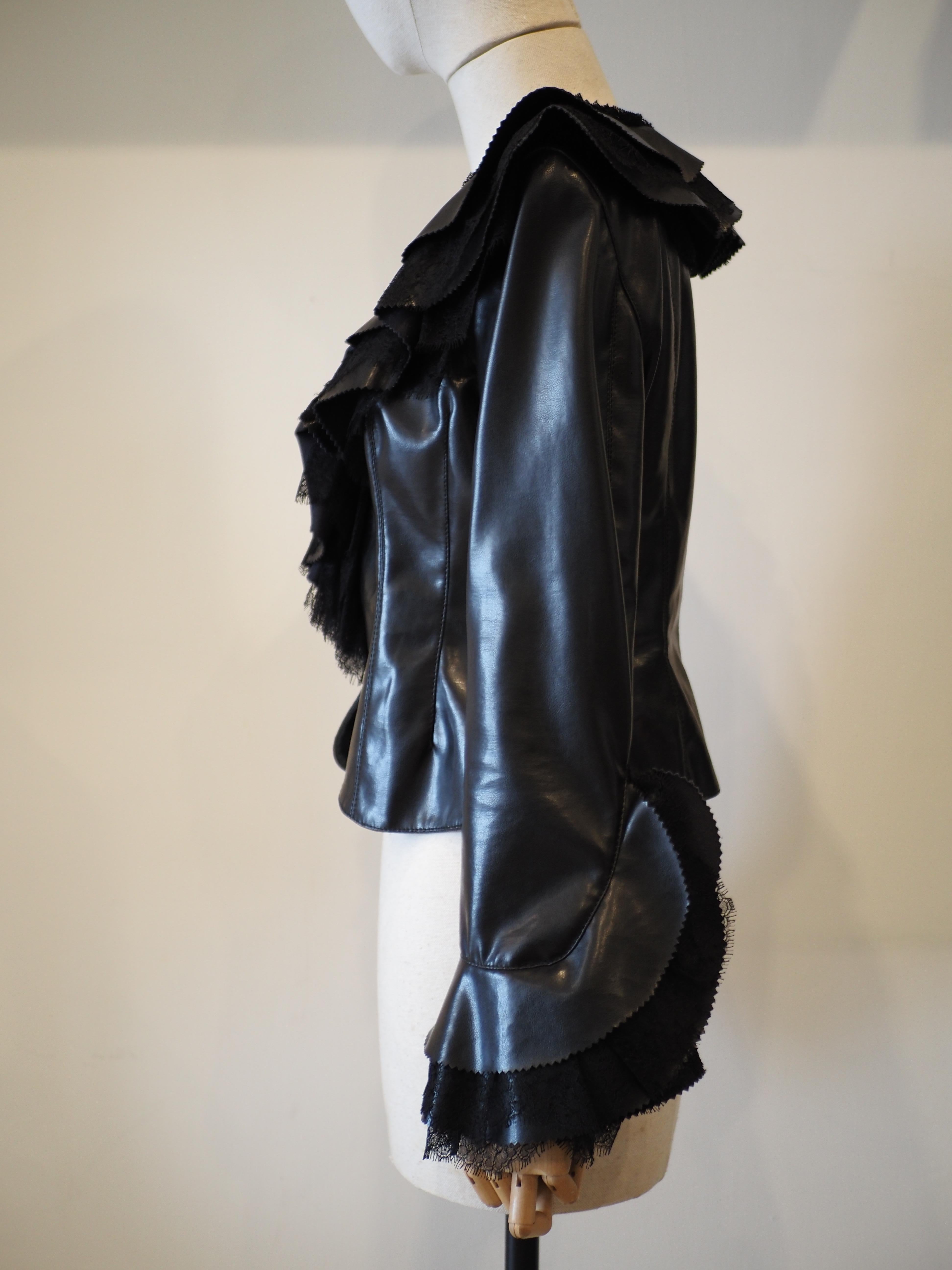 Moschino Couture black lace jacket For Sale 8