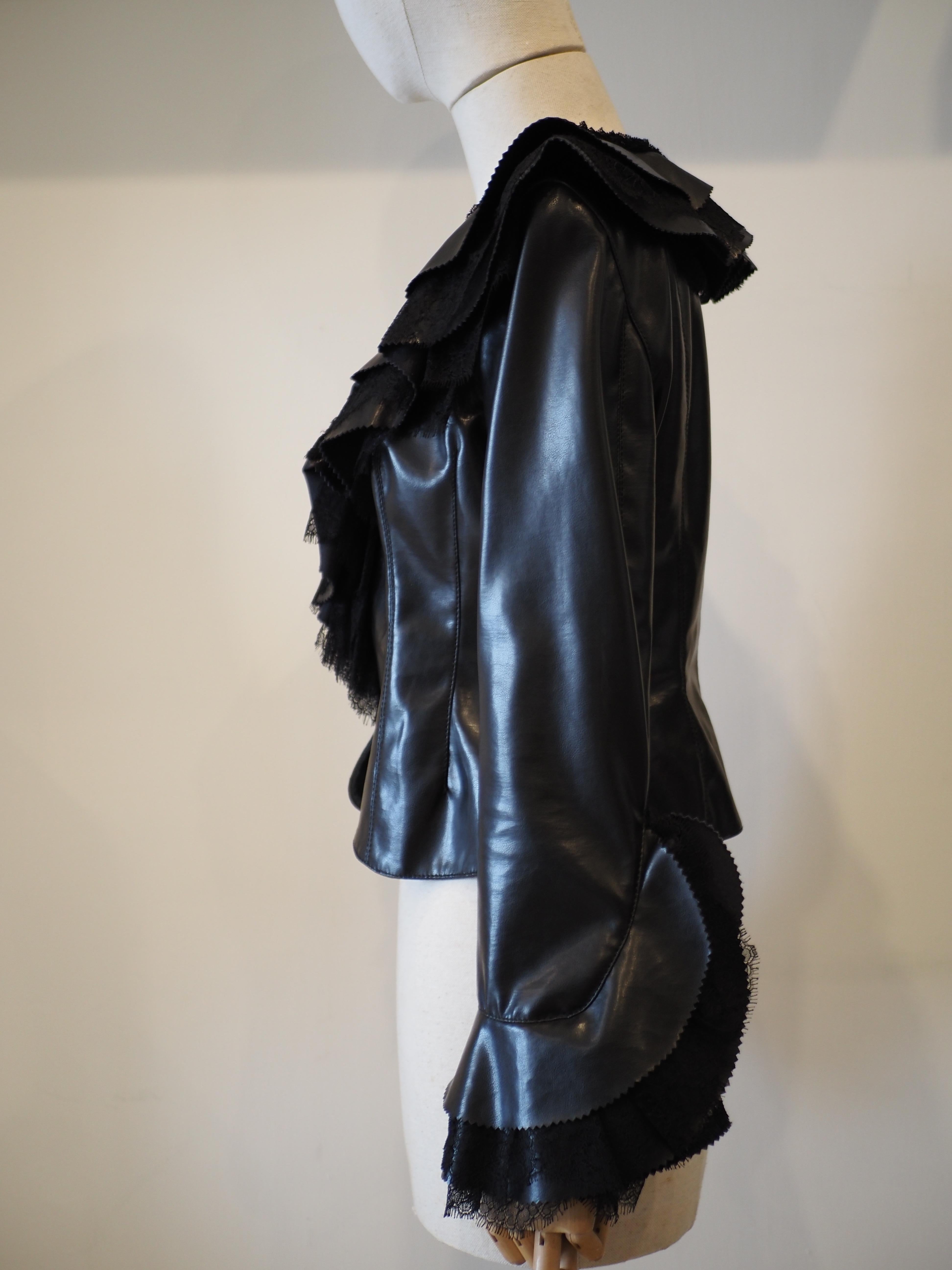 Moschino Couture black lace jacket For Sale 9