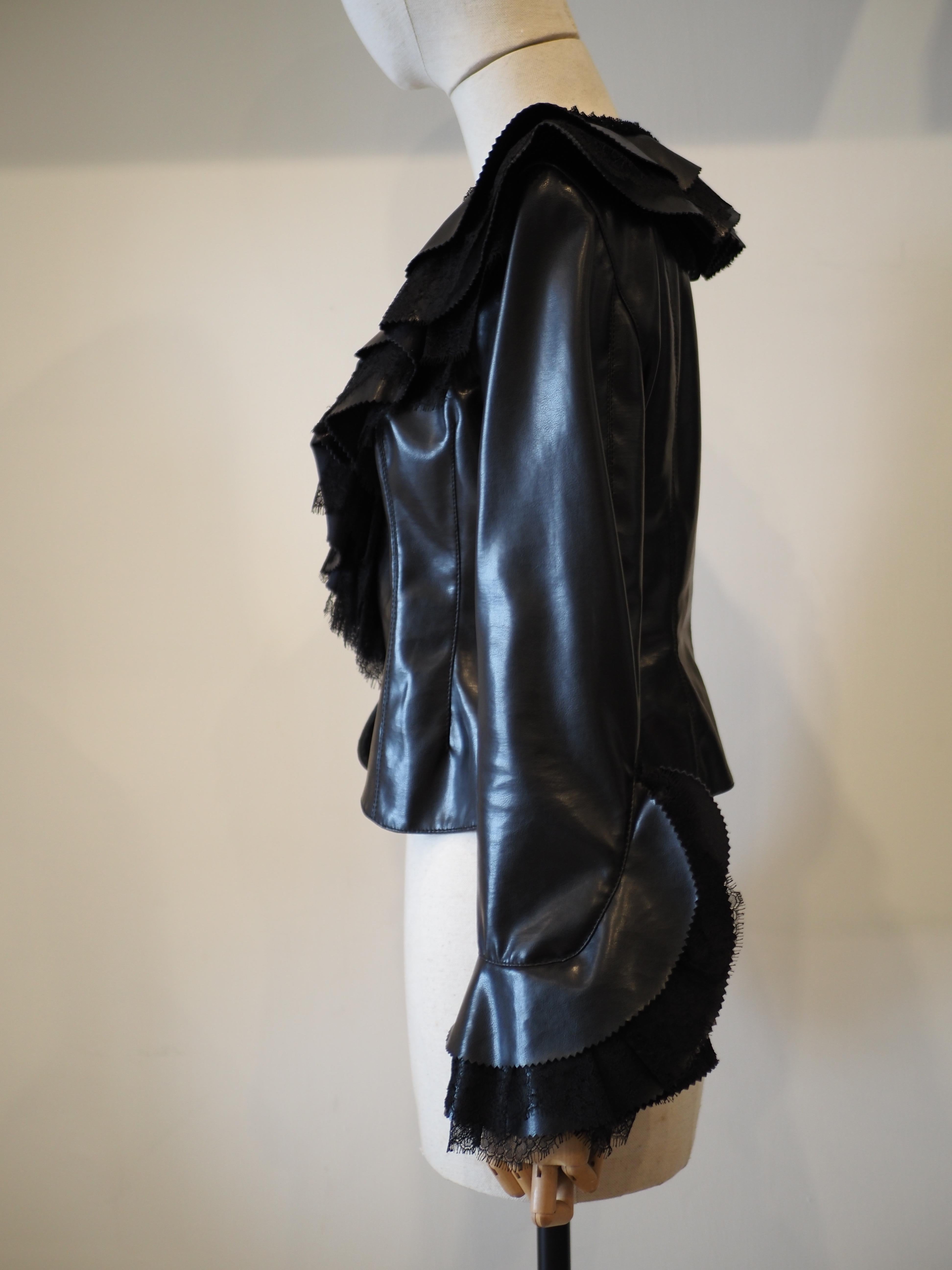Moschino Couture black lace jacket For Sale 10