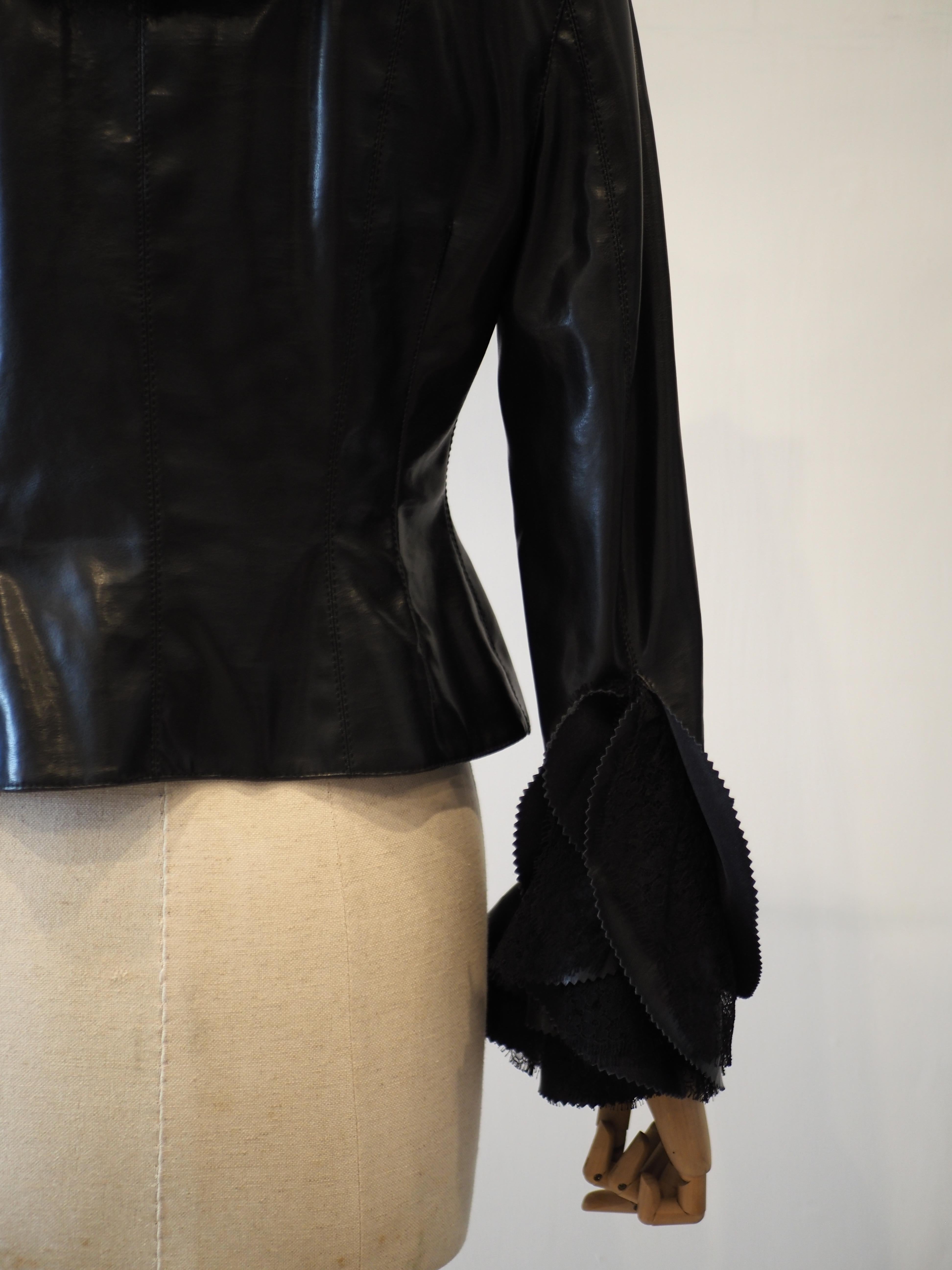 Moschino Couture black lace jacket For Sale 14