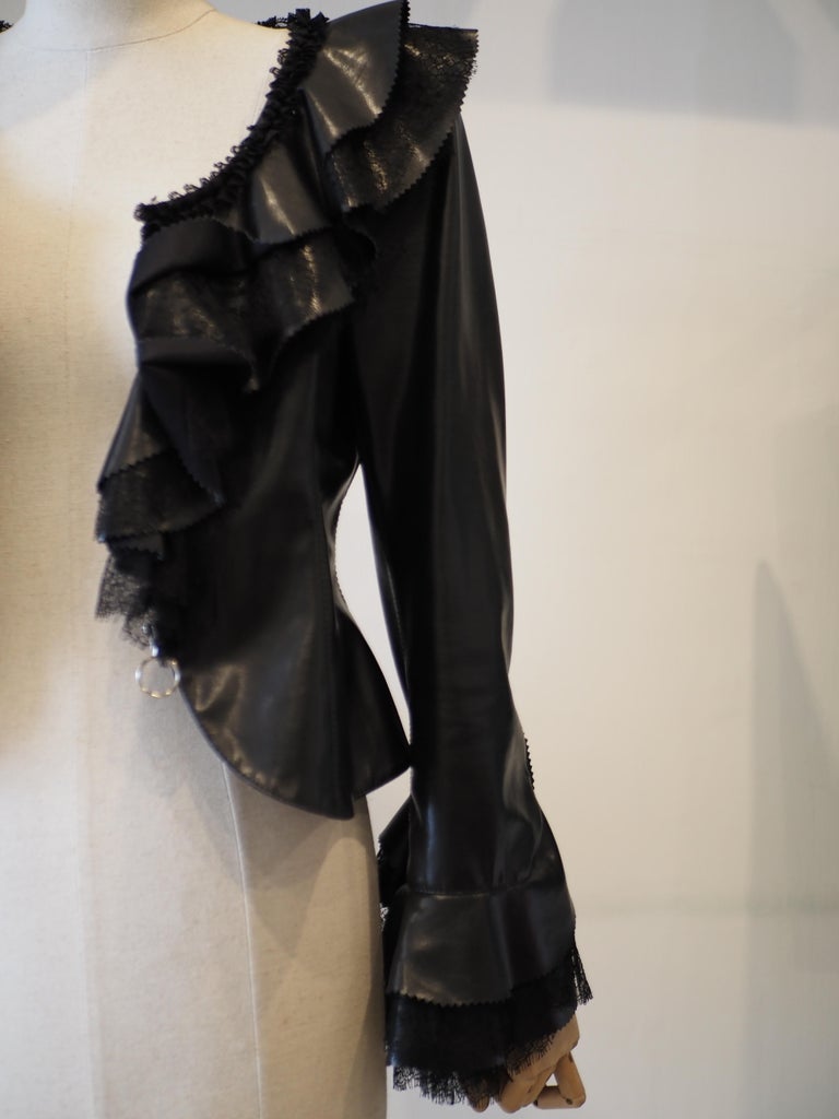 ジャケット MOSCHINO COUTURE Woman Jacket Black 05235421 1555 Moschino Couture black lace jacket For Sale at 1stDibs