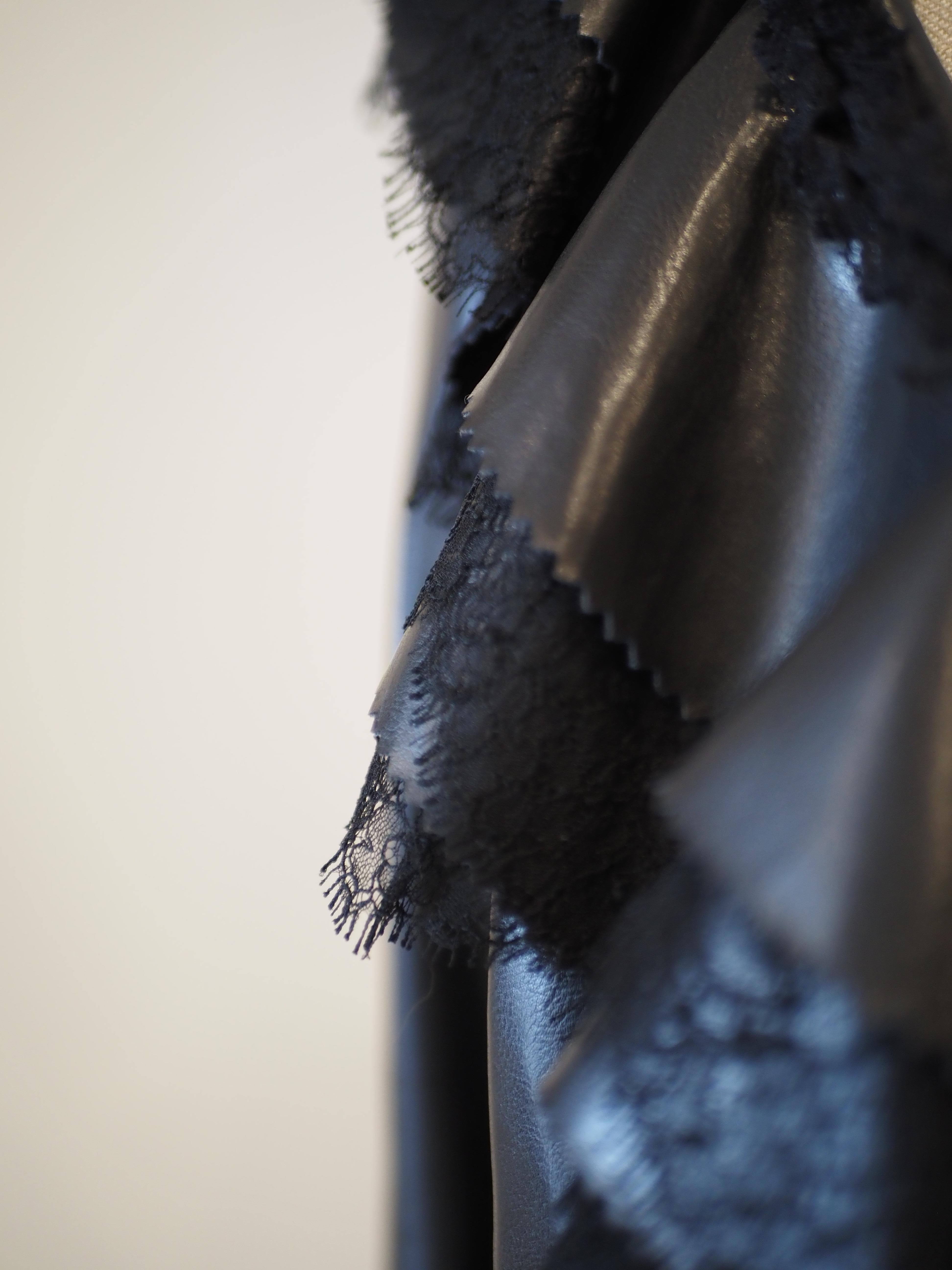 Black Moschino Couture black lace jacket For Sale
