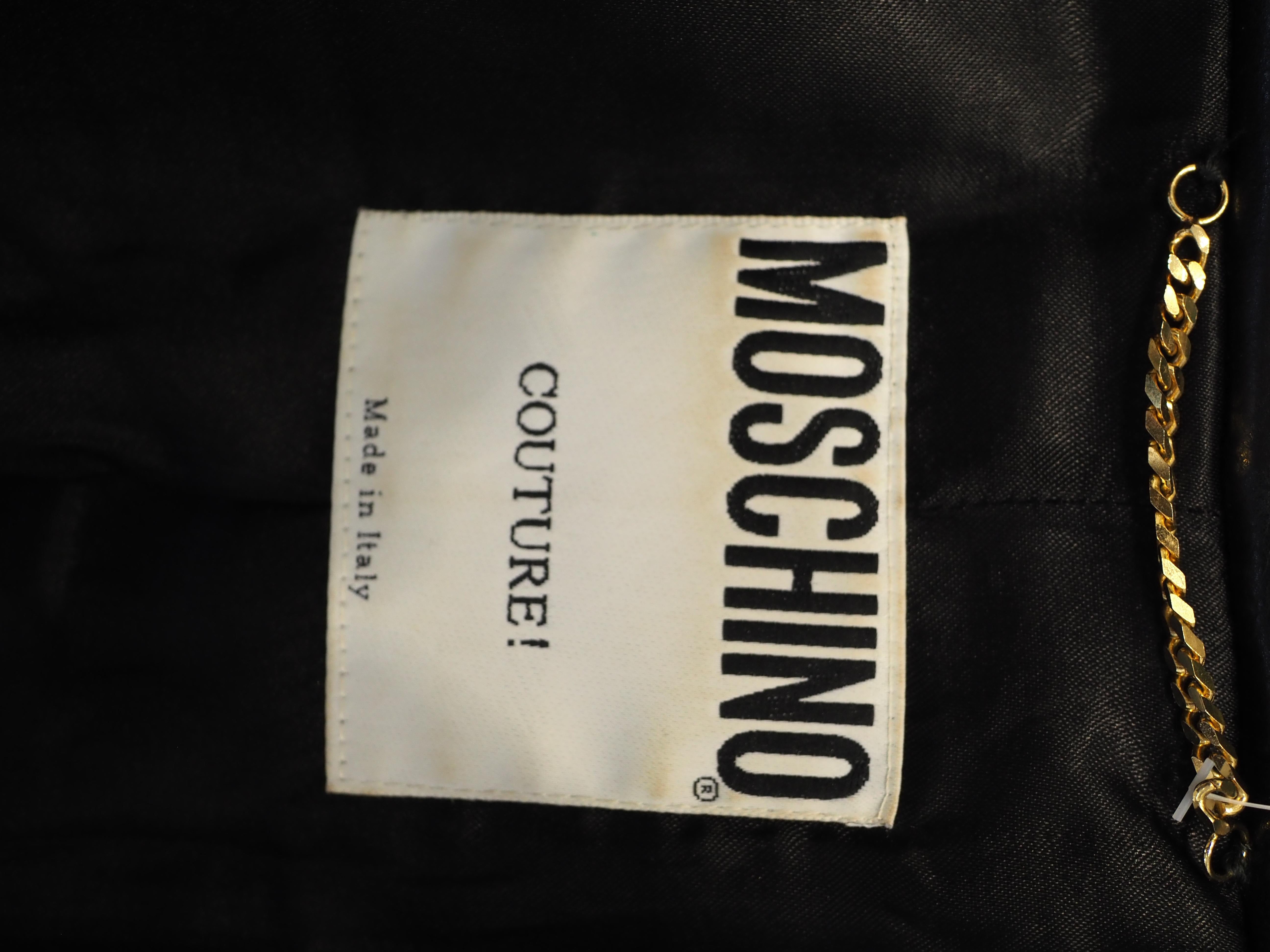 Moschino Couture black lace jacket In Excellent Condition For Sale In Capri, IT
