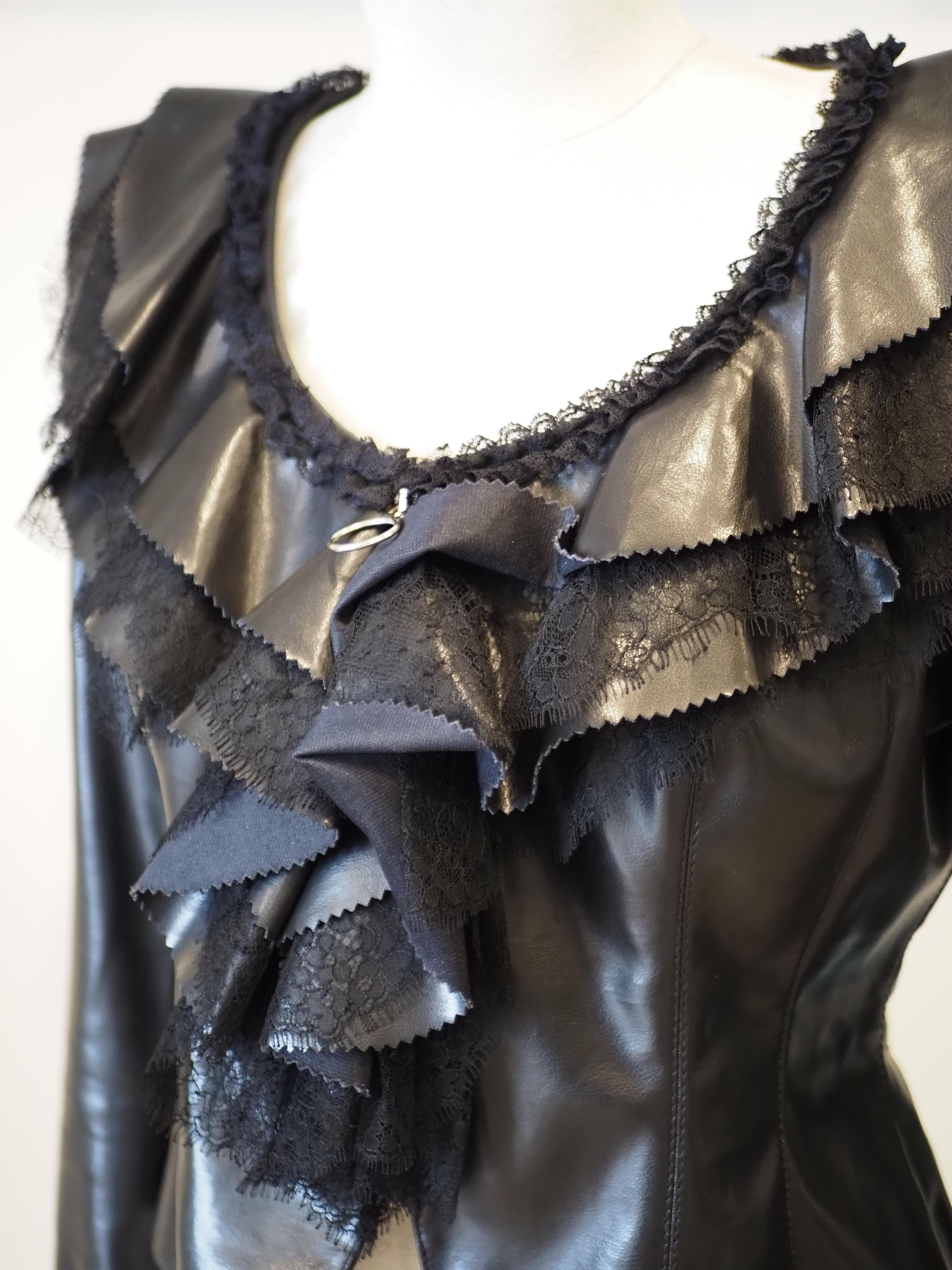 Moschino Couture black lace jacket For Sale 3