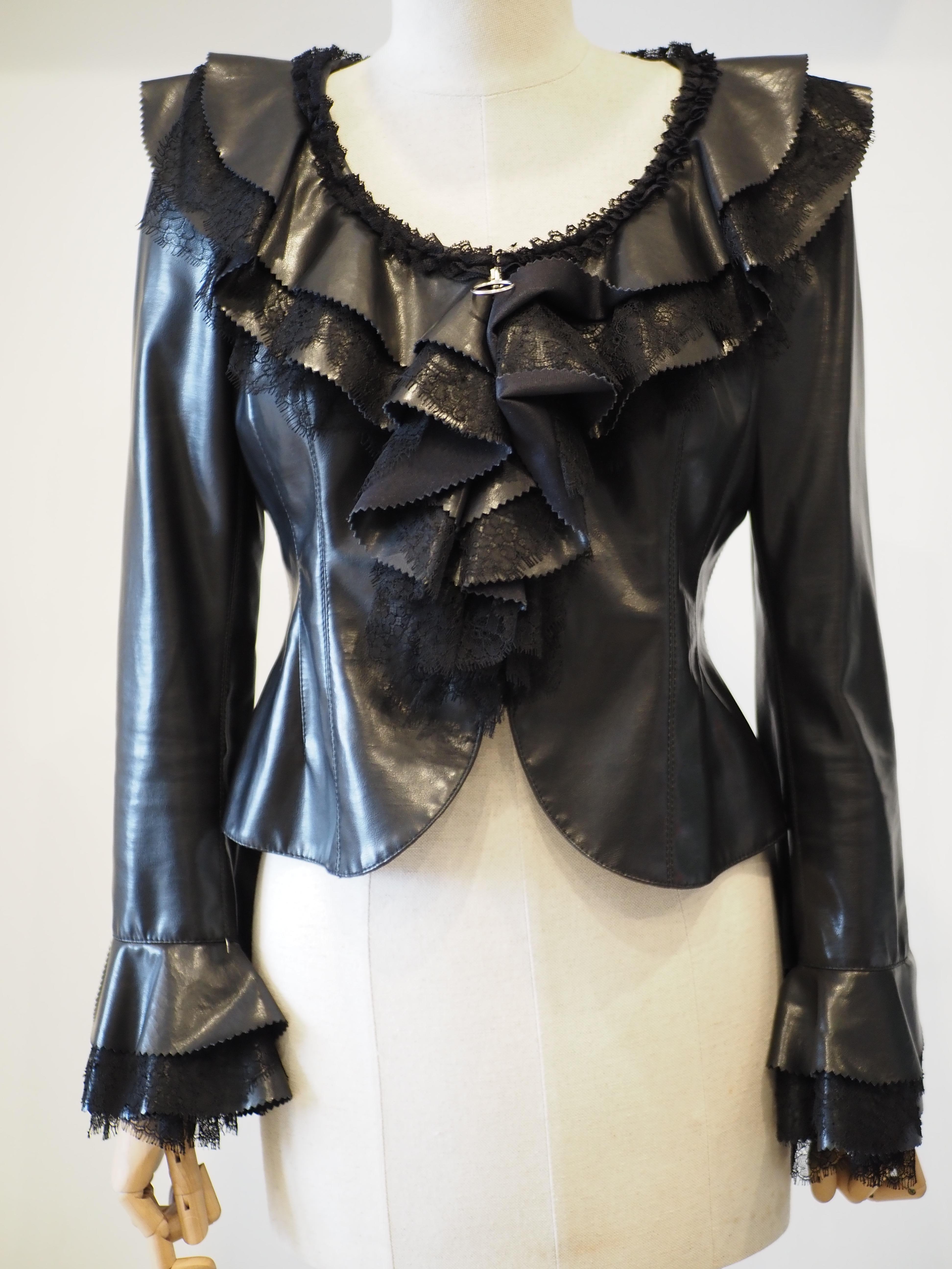 Moschino Couture black lace jacket For Sale 4