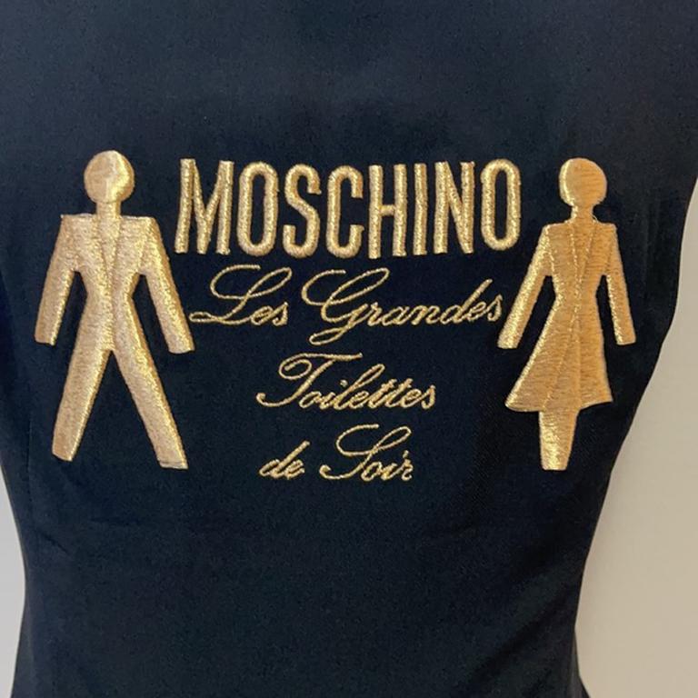 Moschino Couture Black Les Grandes Toilettes Top In Good Condition For Sale In Los Angeles, CA