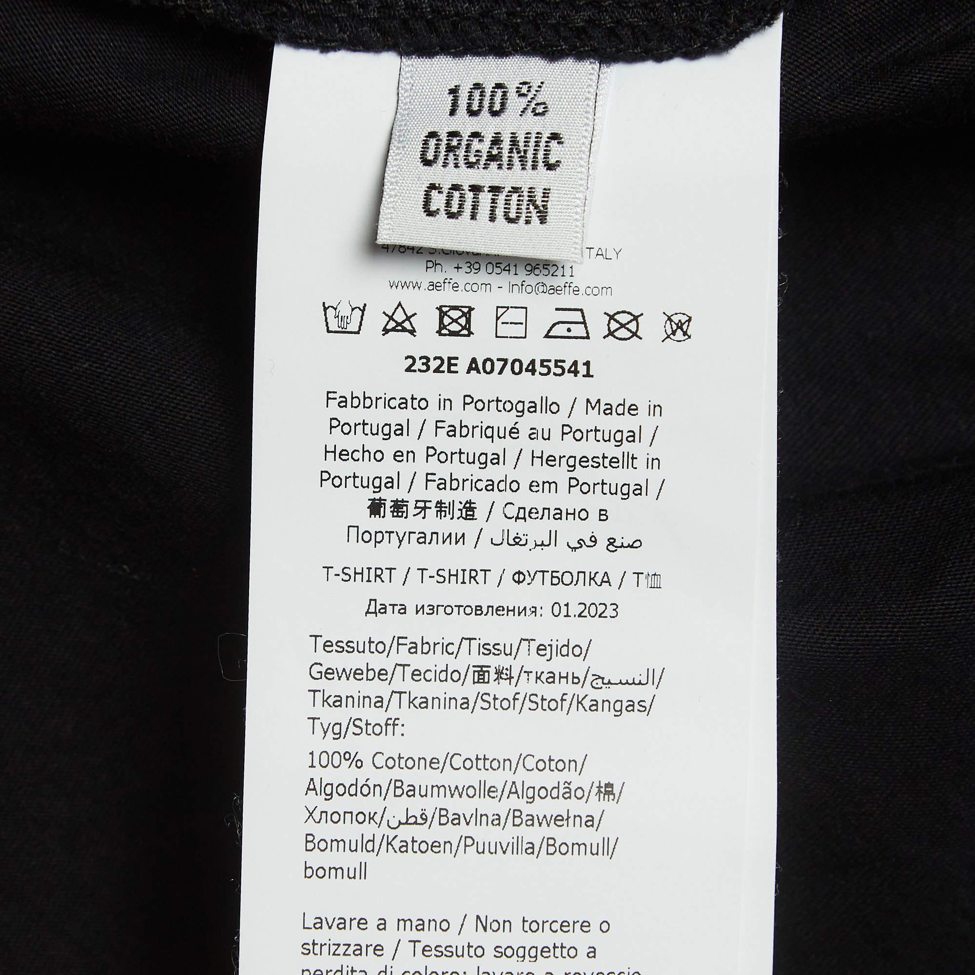 Moschino Couture Black Logo Embroidered Cotton Half Sleeve T T-Shirt M. Pour femmes en vente