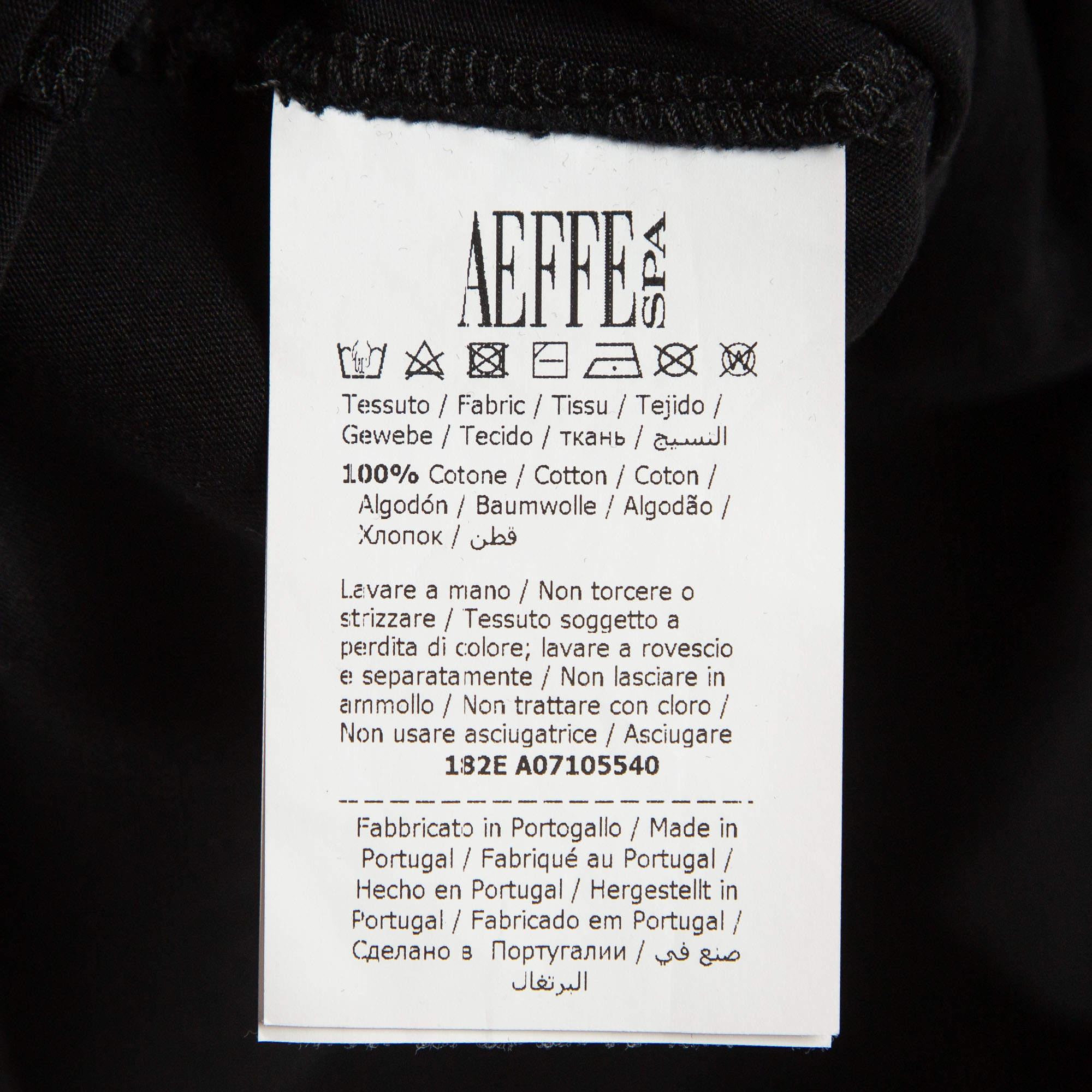 Donna Moschino Couture  Maglietta a mezza manica in cotone con stampa logo nera XS in vendita