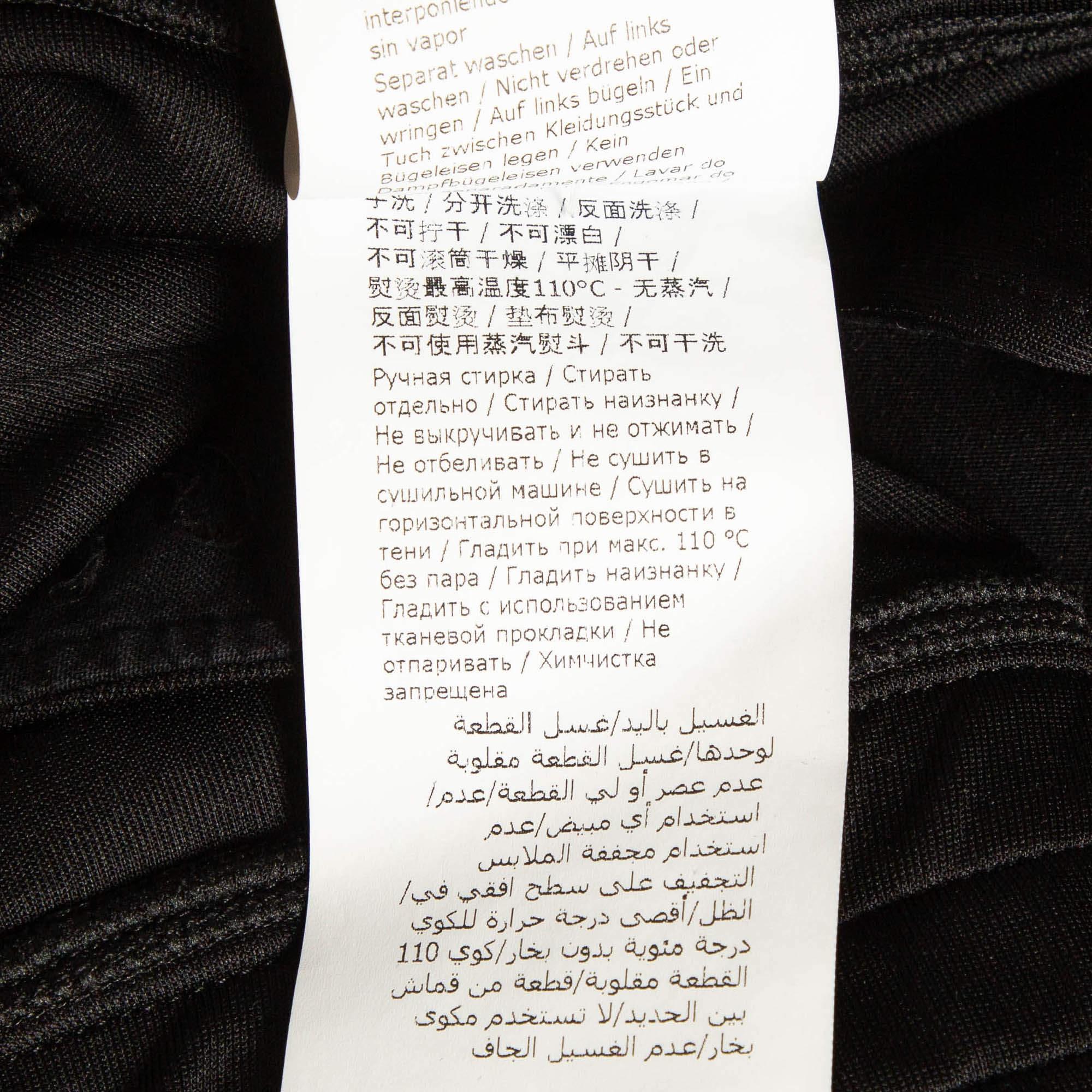 Moschino Couture Pantaloni da corsa in maglia elasticizzata con logo nero e striscia laterale S in vendita 2