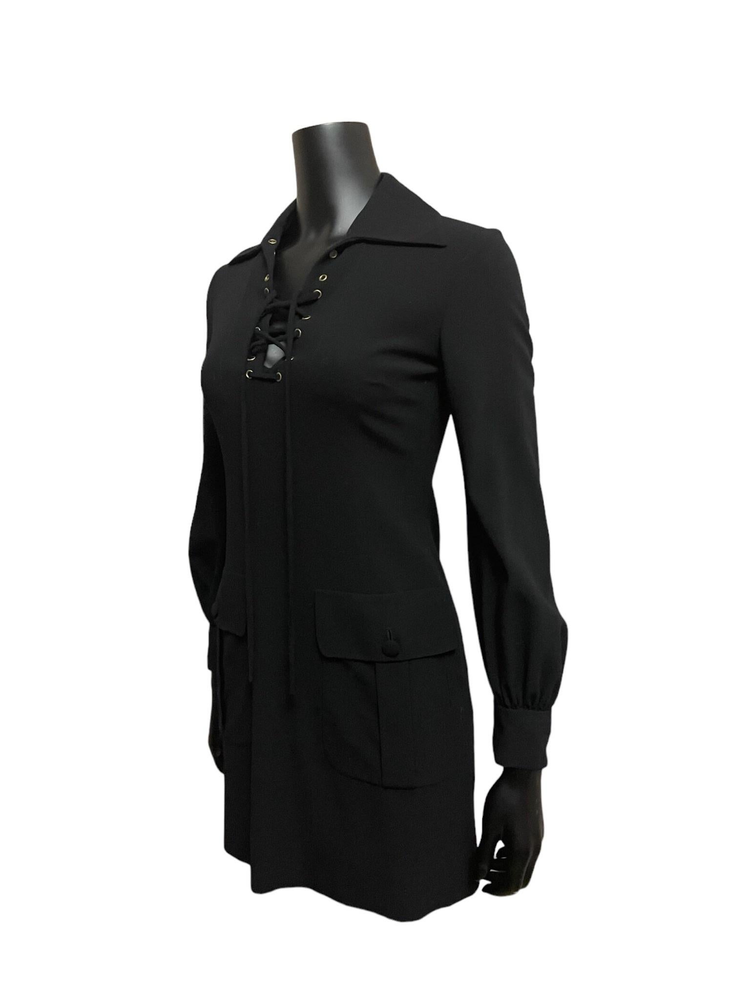 Women's Moschino Couture Black Mini Dress For Sale